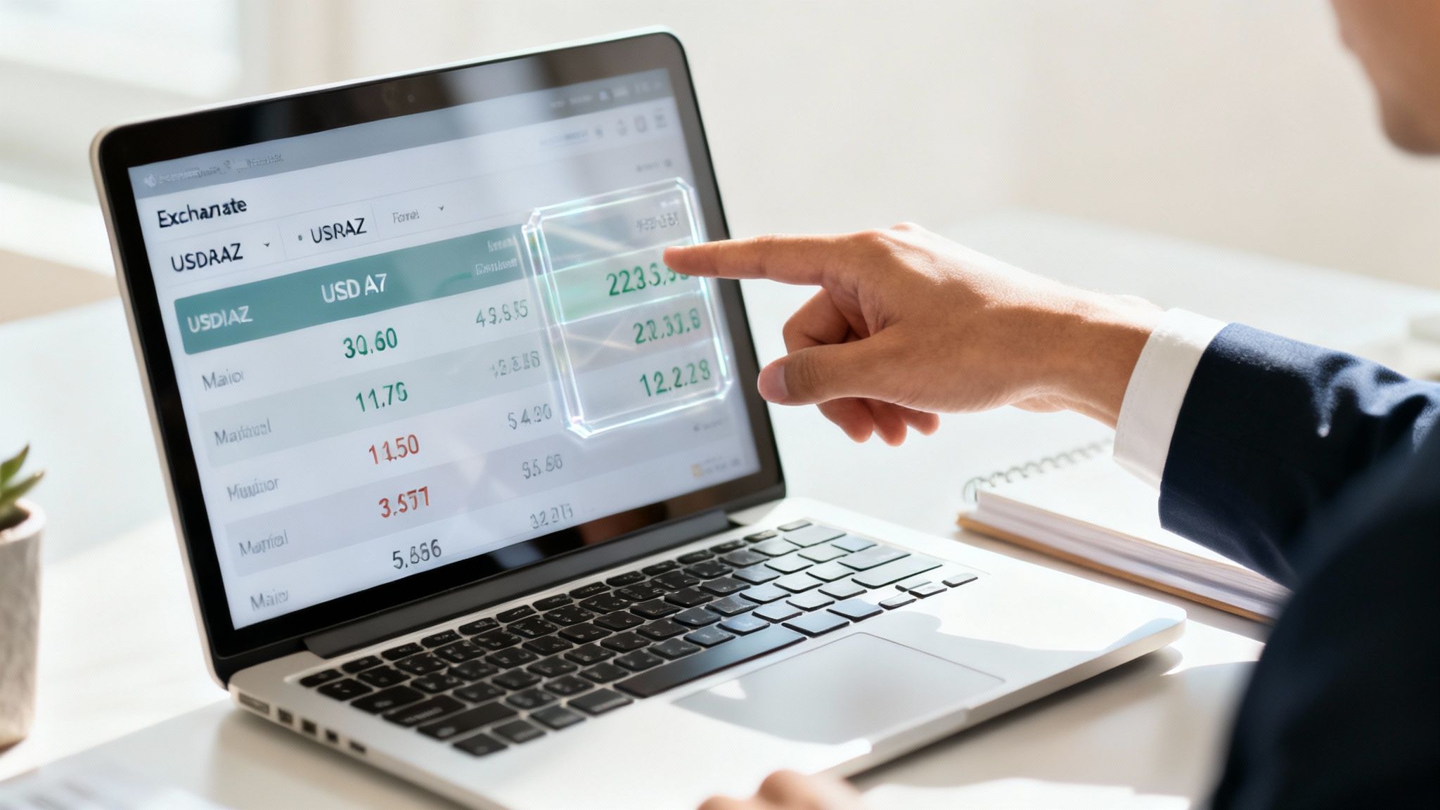 Business team managing finances on a laptop