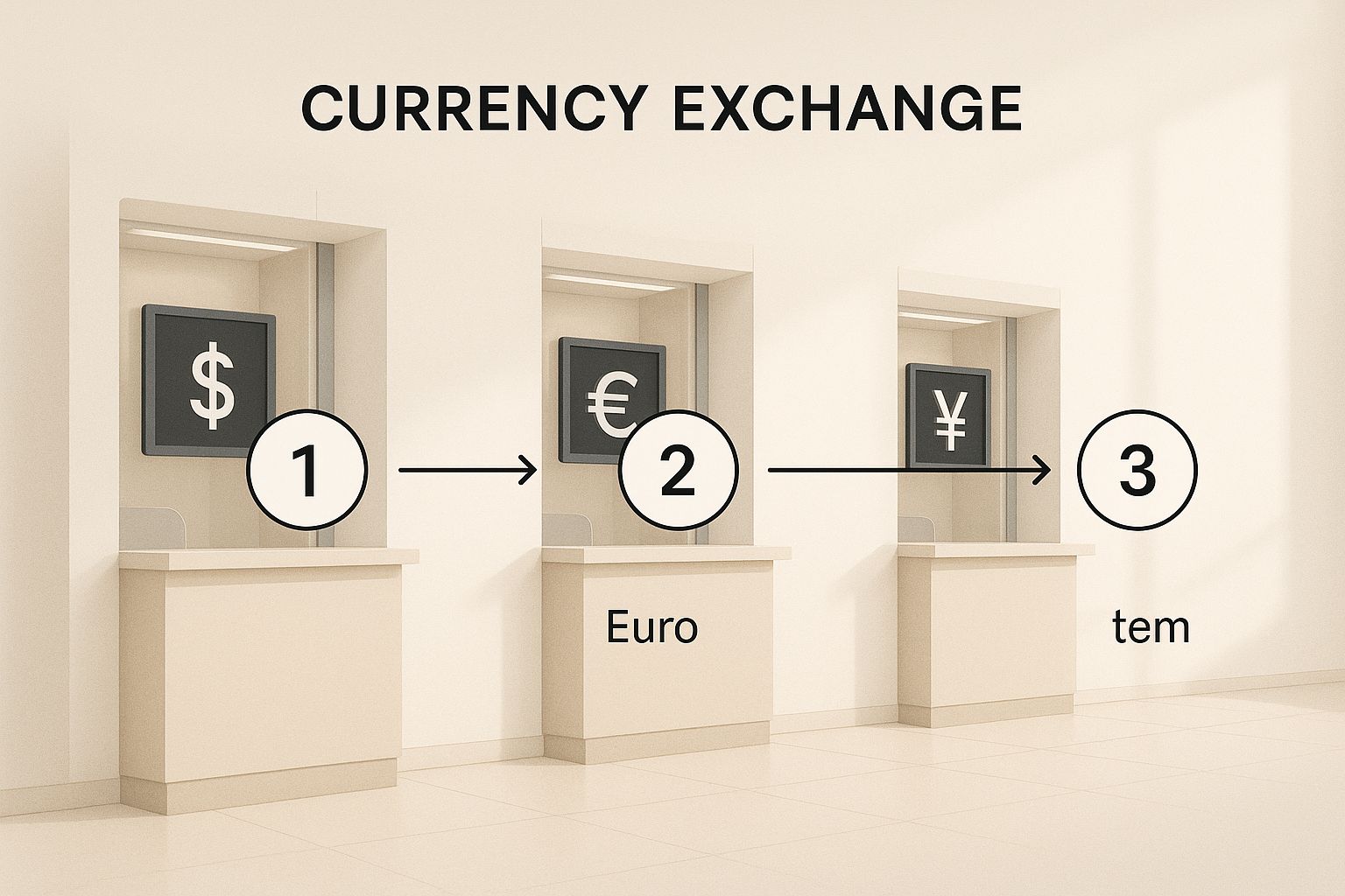 Infographic about foreign exchange services
