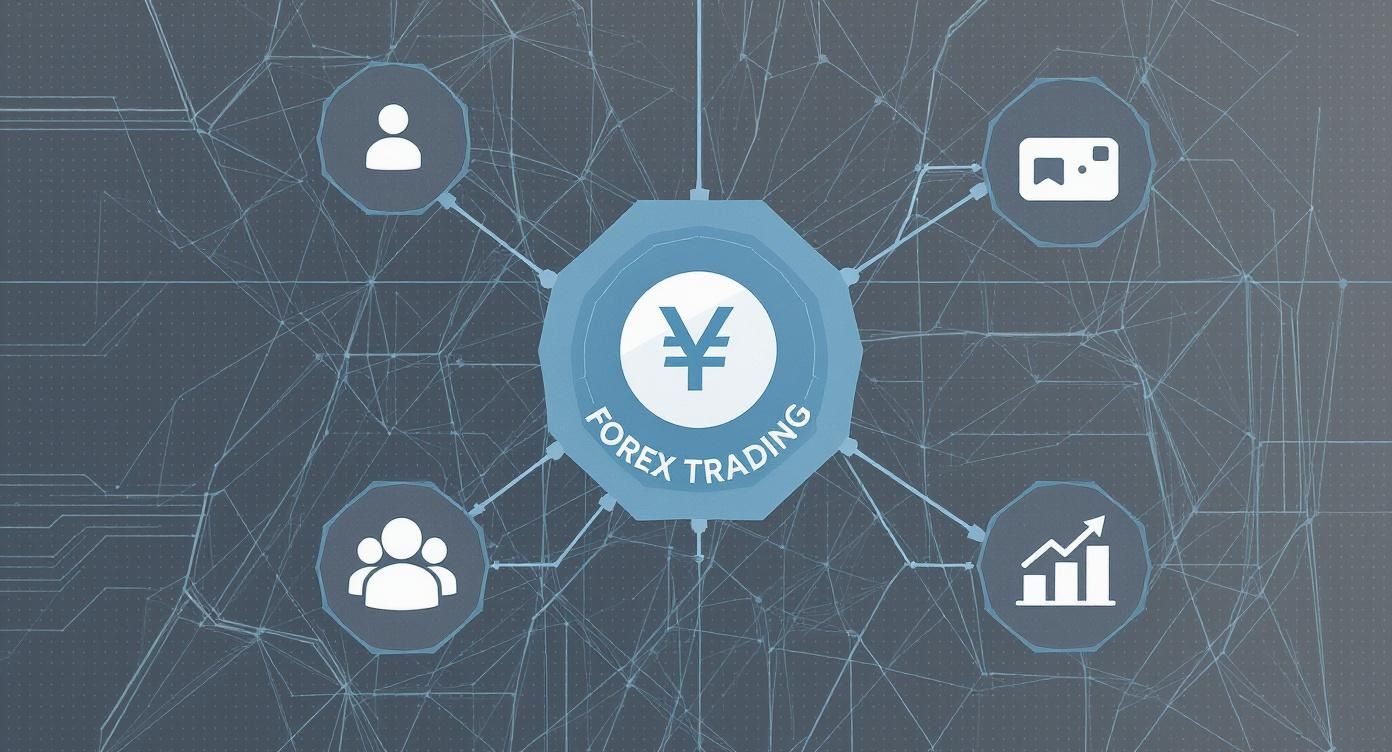 Infographic about online foreign exchange trading