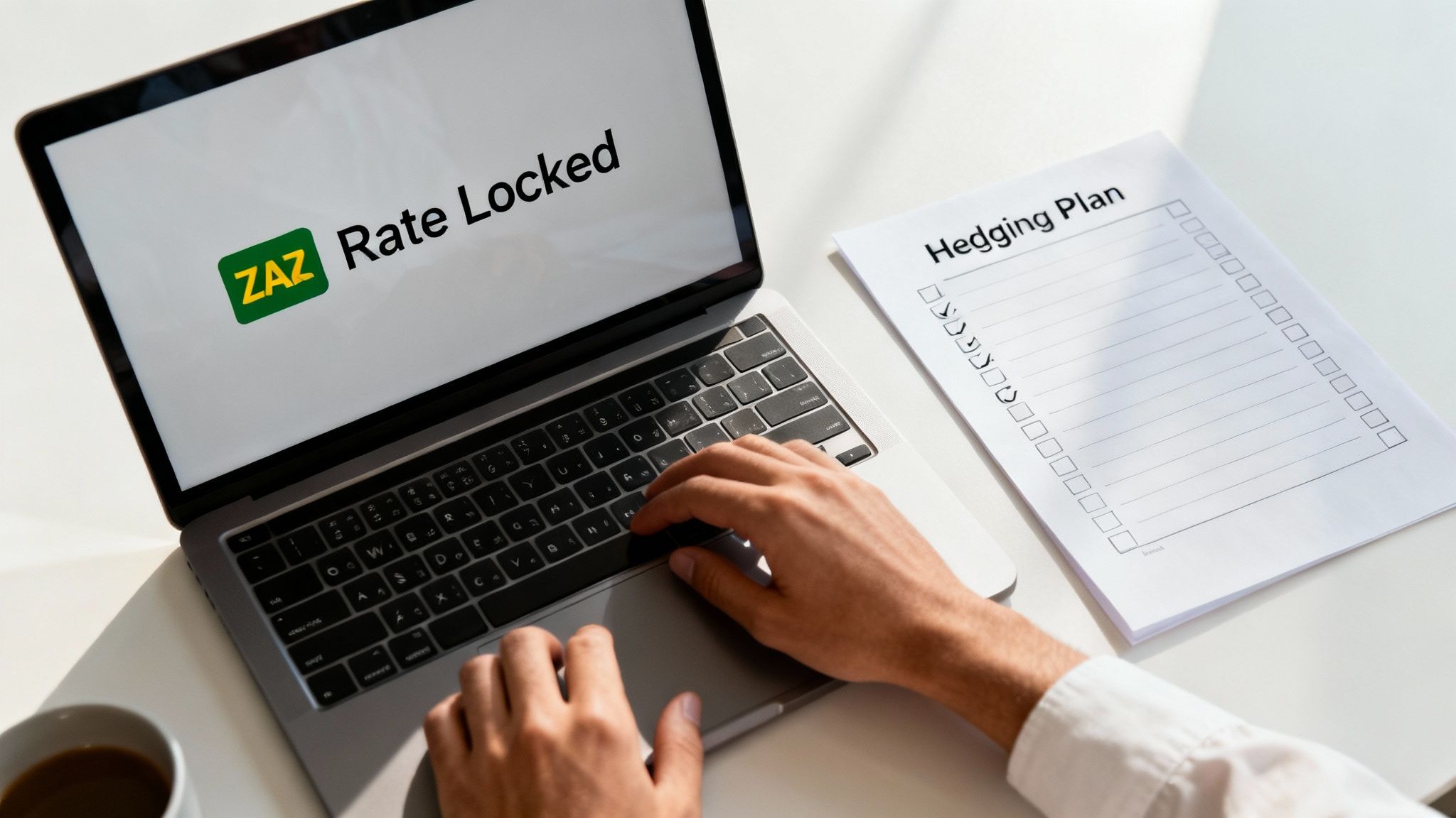 A person analysing financial charts and graphs on a computer screen, representing strategic risk management.