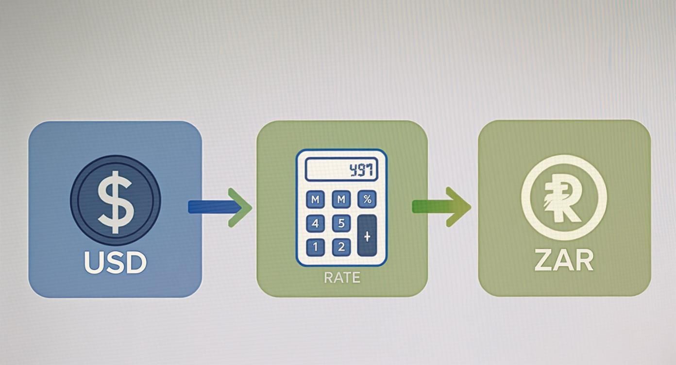 Infographic about 0.10 usd to zar