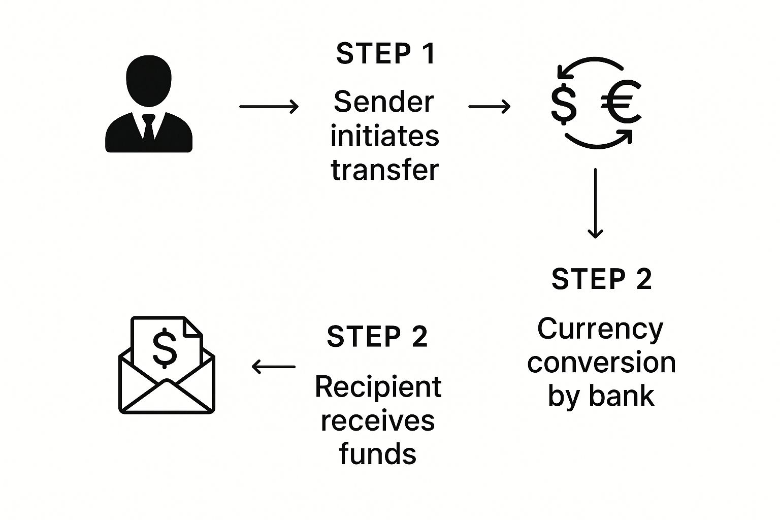 Infographic about international money transfers