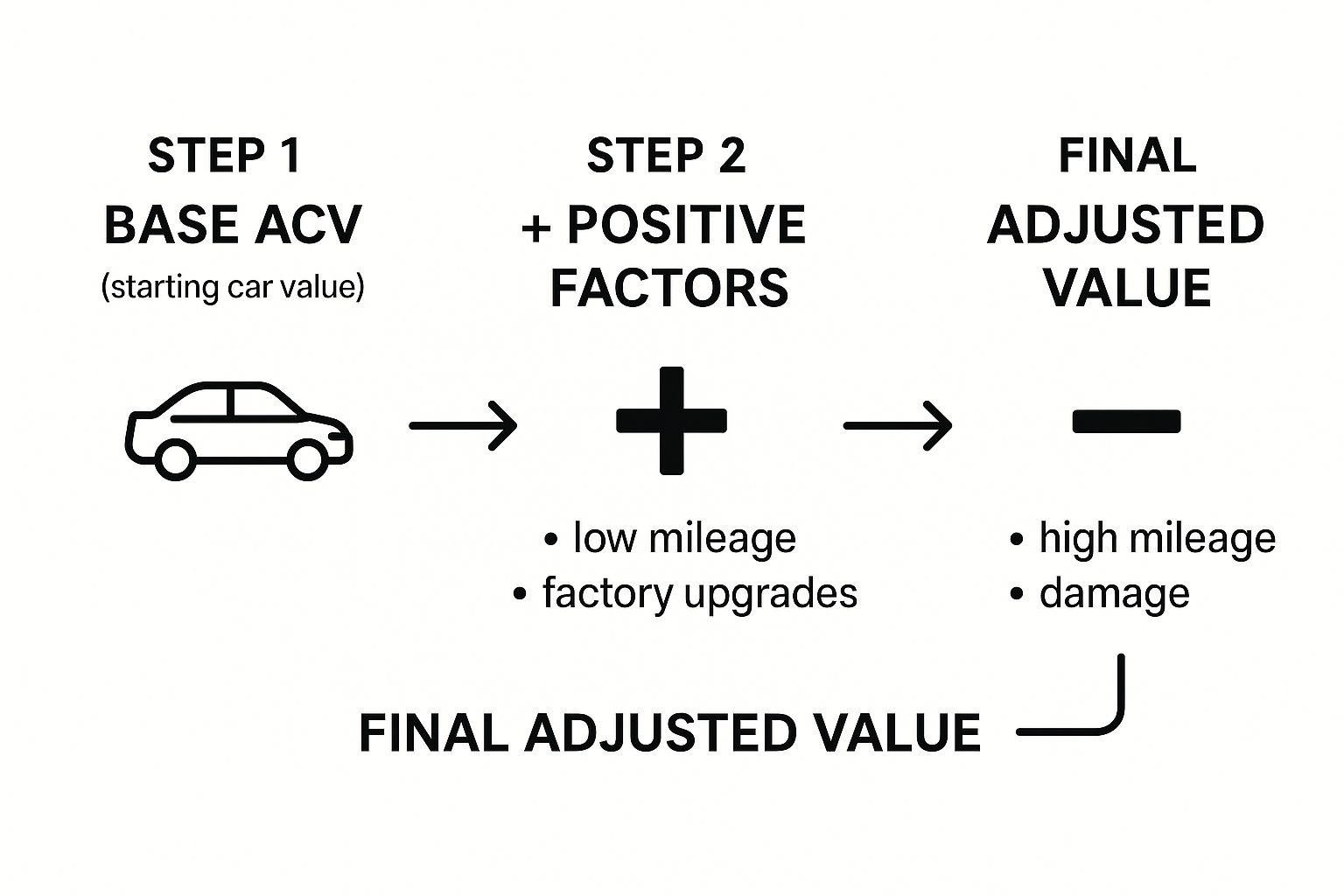 Infographic about value of a totaled car