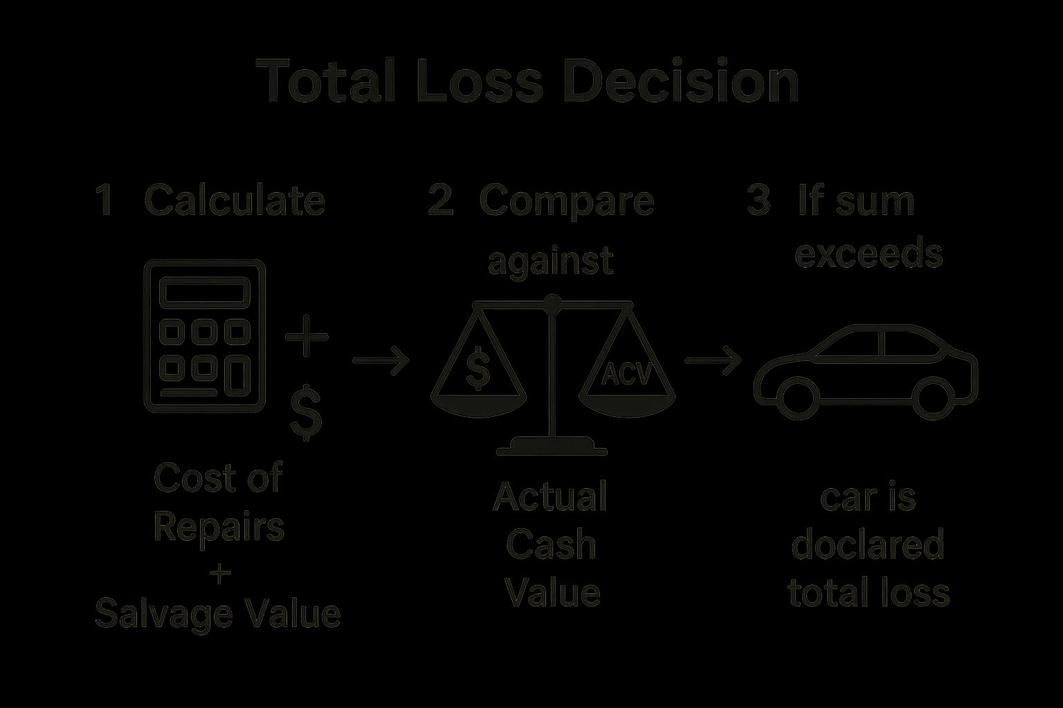Infographic about what happens if you total a financed car