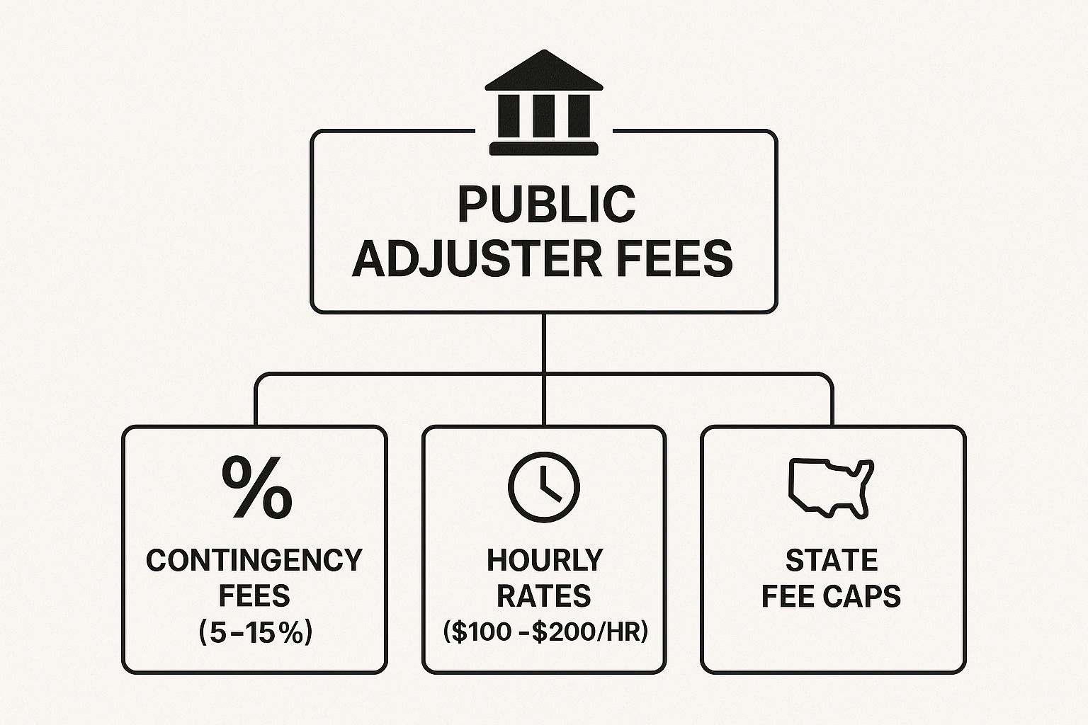 Infographic about public adjuster cost