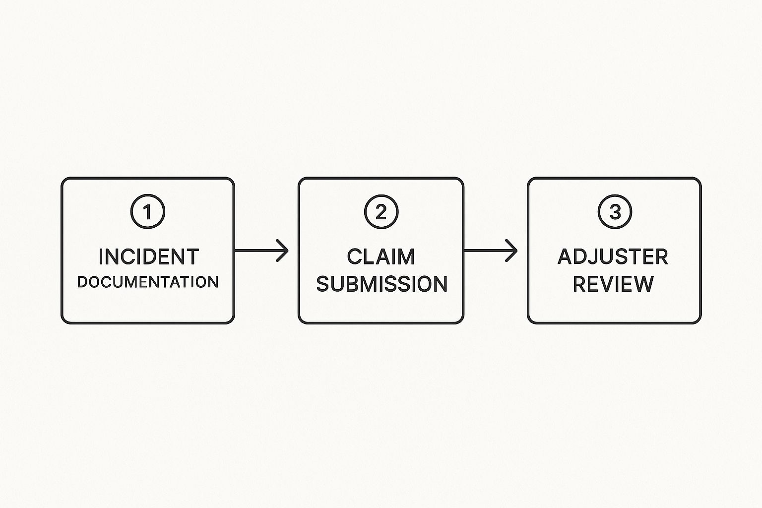 Infographic about property damage claim process