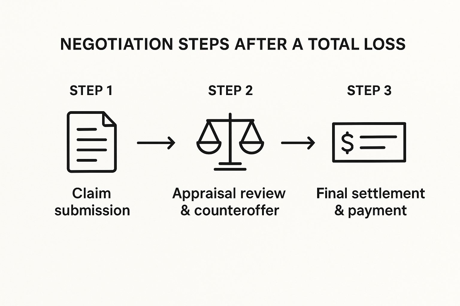 Infographic about total loss appraisals insurance claim disputes