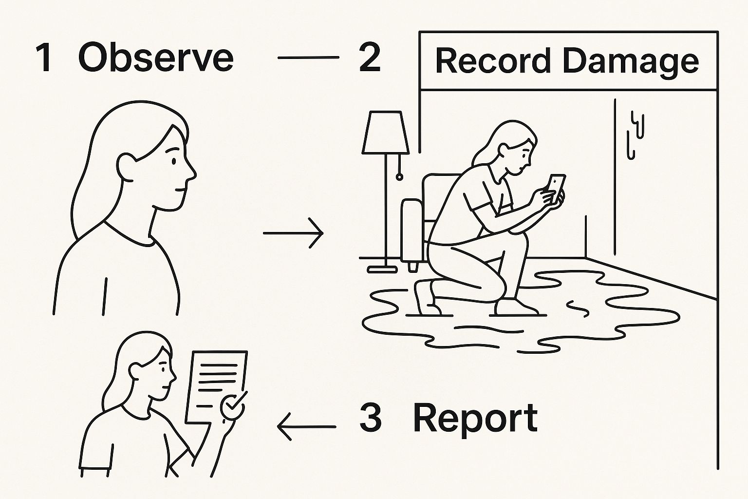 Infographic about how to file a flood insurance claim