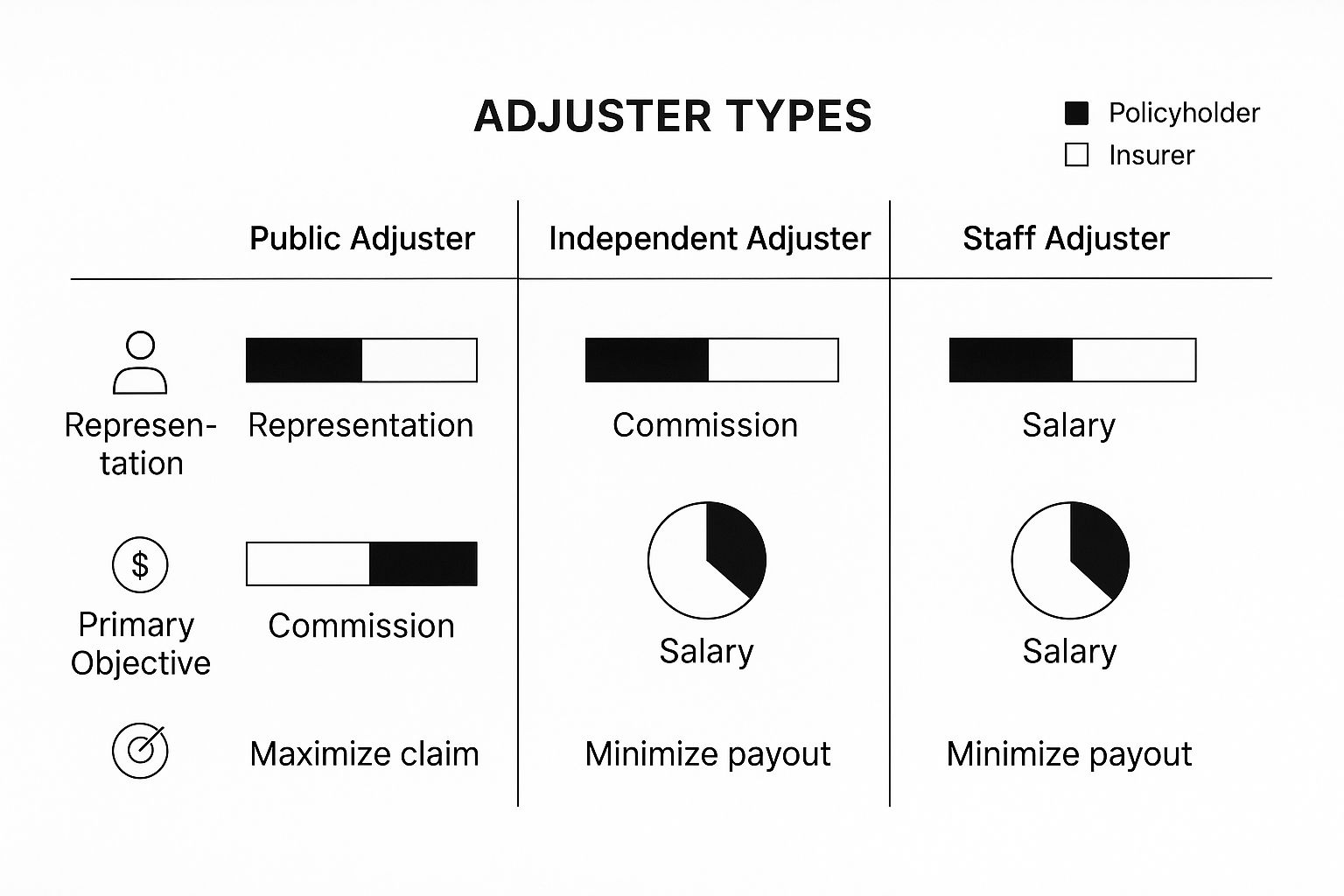 Infographic about define public adjuster