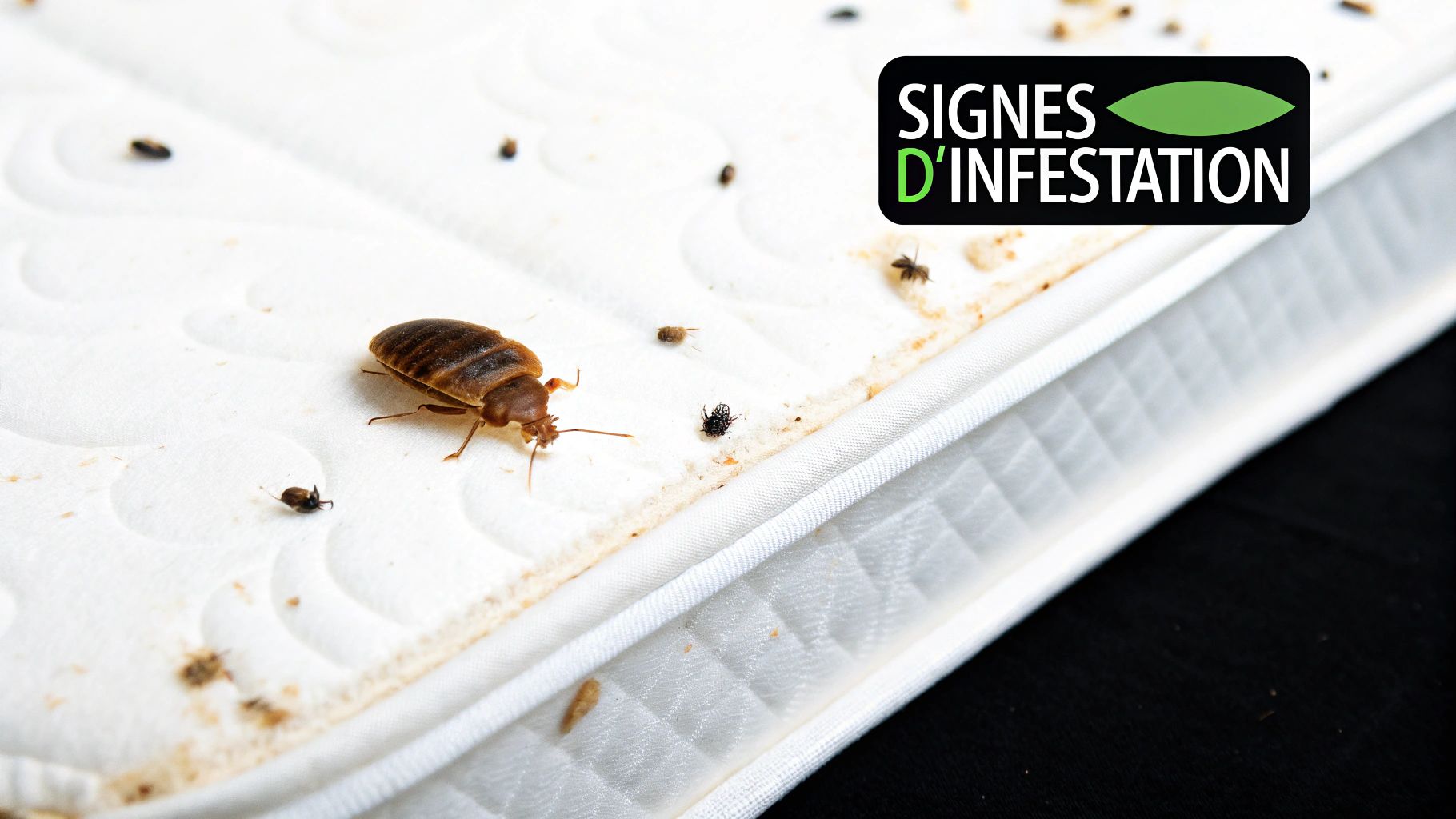 Indices d'infestation de punaises de lit