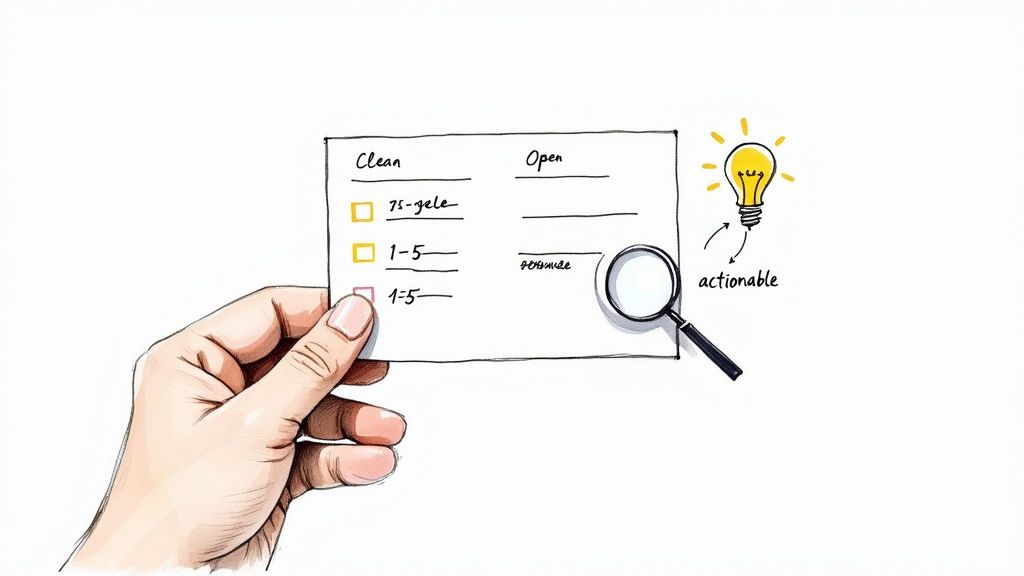 A person sketching out a user flow on a whiteboard, representing the thoughtful design of a survey.