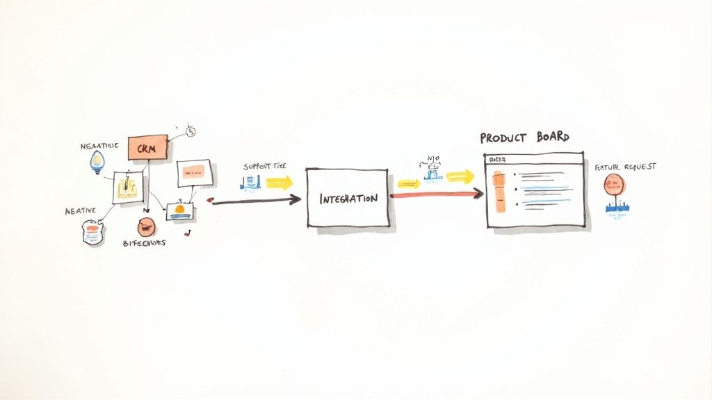 A visual representation of different software logos connected to a central hub, illustrating a seamless tech stack integration.