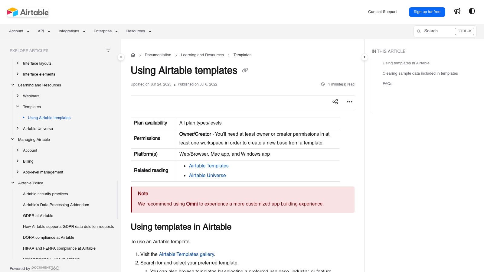 Airtable (Bug / Issue tracker templates)