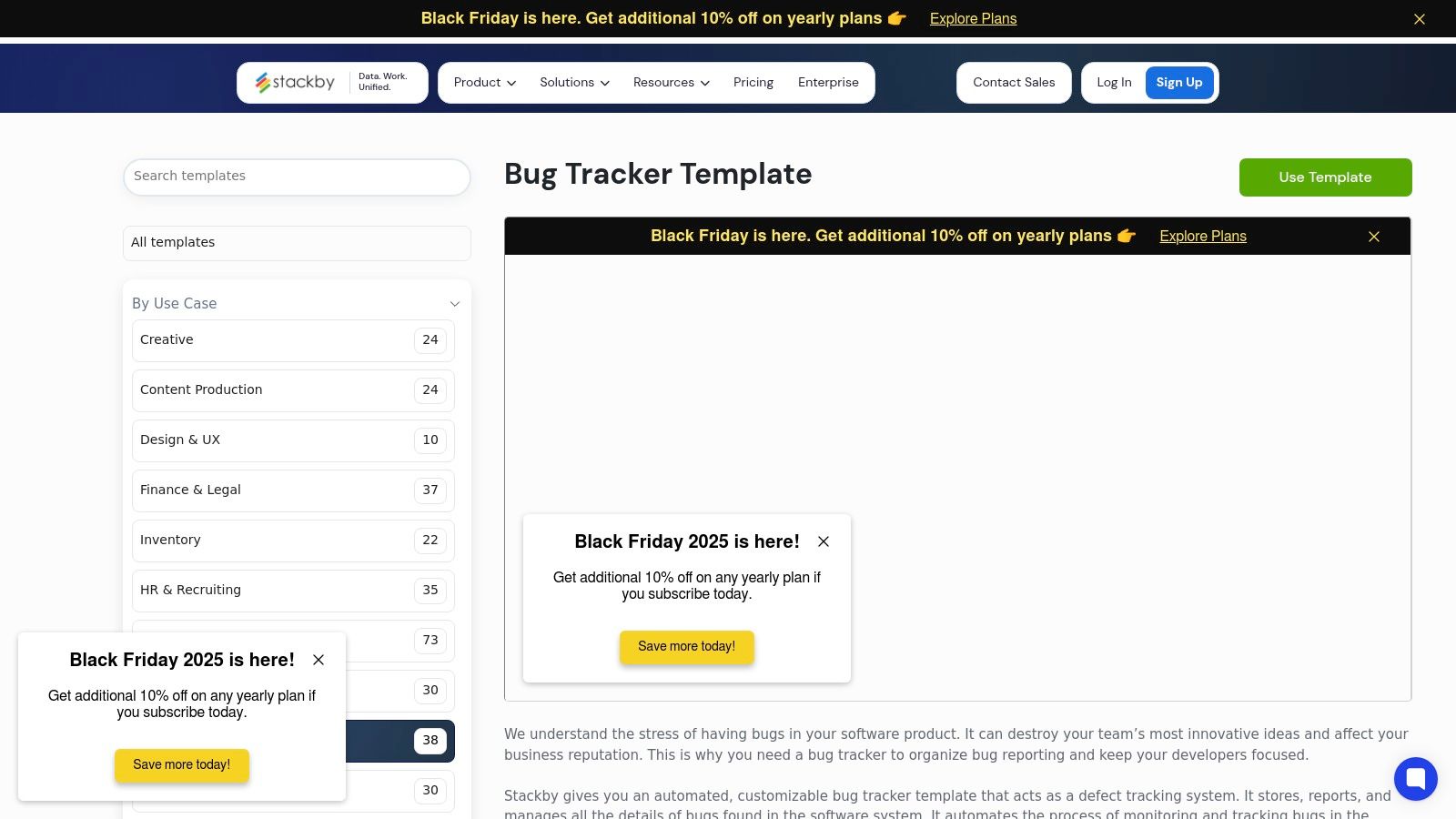 Stackby (Bug Tracker template)