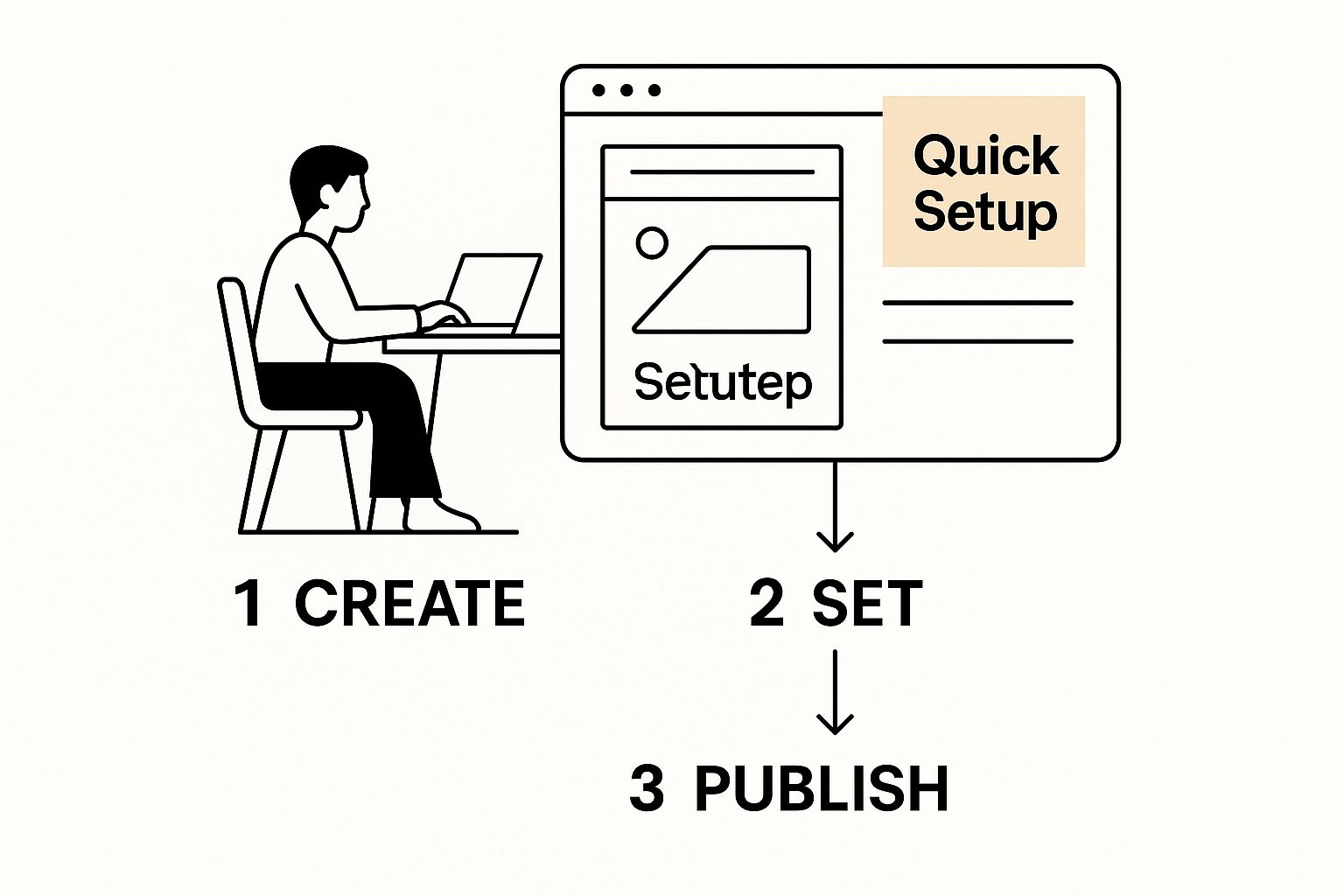 Infographic about easiest way to build a website