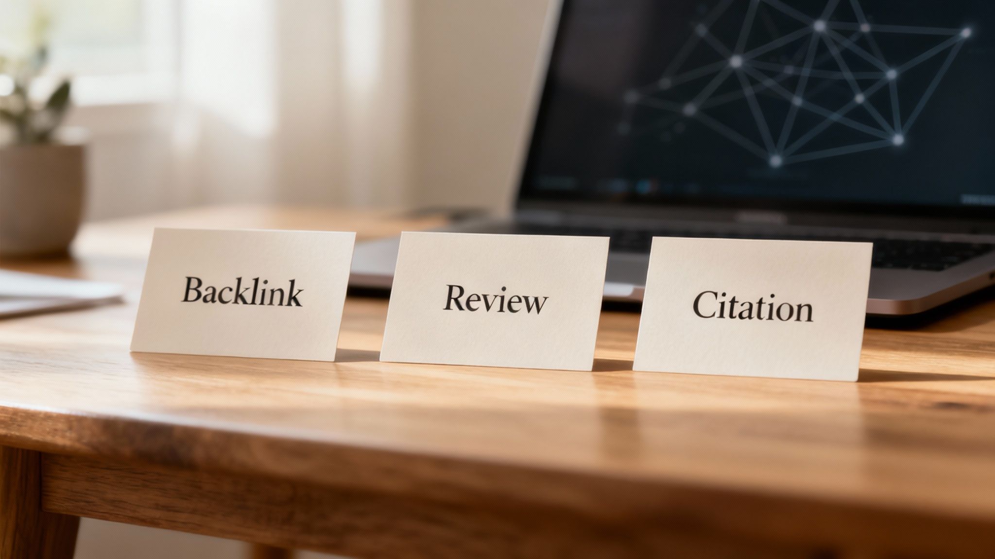 A visual representation of links connecting different websites, illustrating the concept of off-page SEO and authority building.