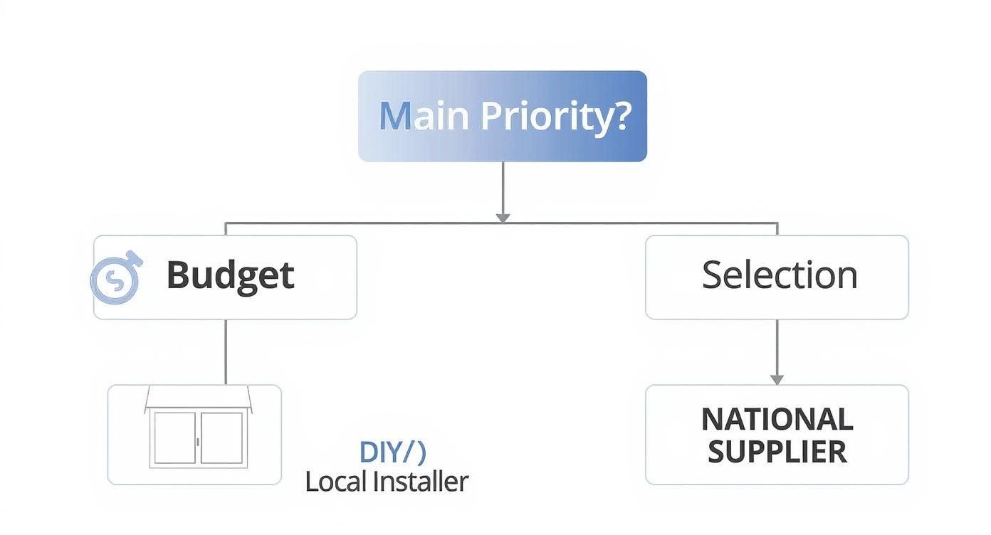 Infographic about where to buy windows