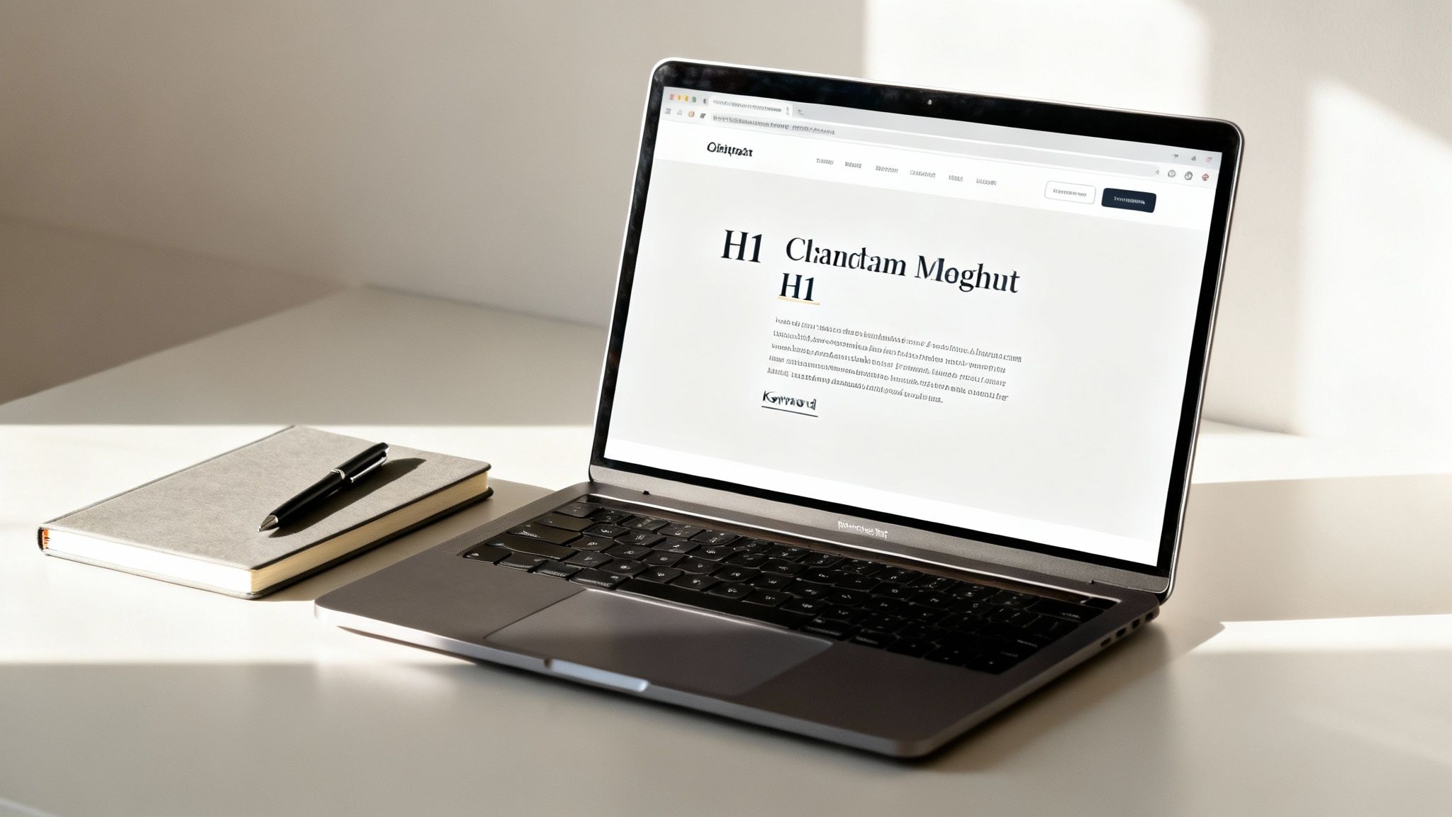 A person working on a laptop with charts and graphs related to SEO optimization.