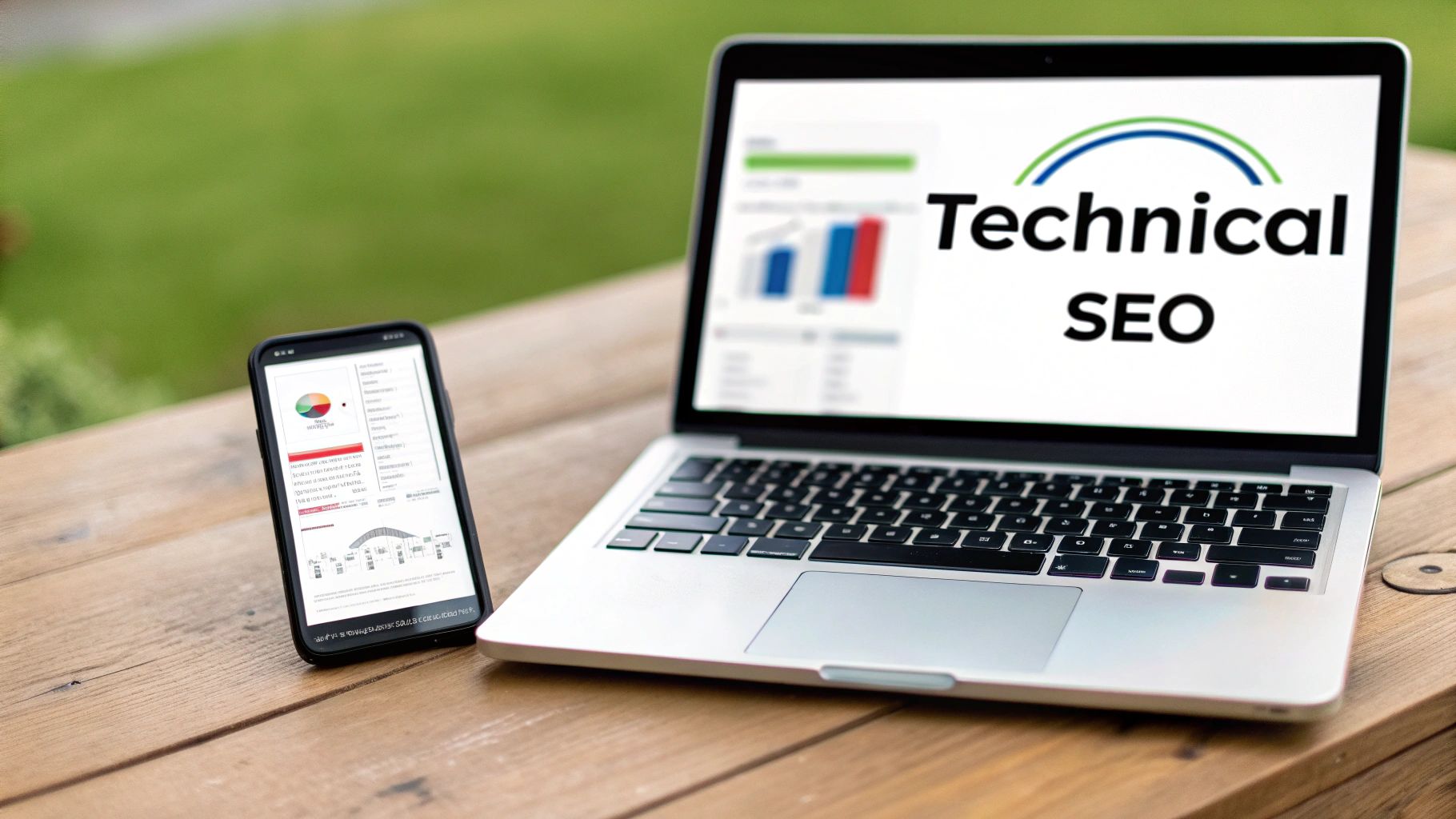 Stylised illustration of links connecting different websites, representing link building.