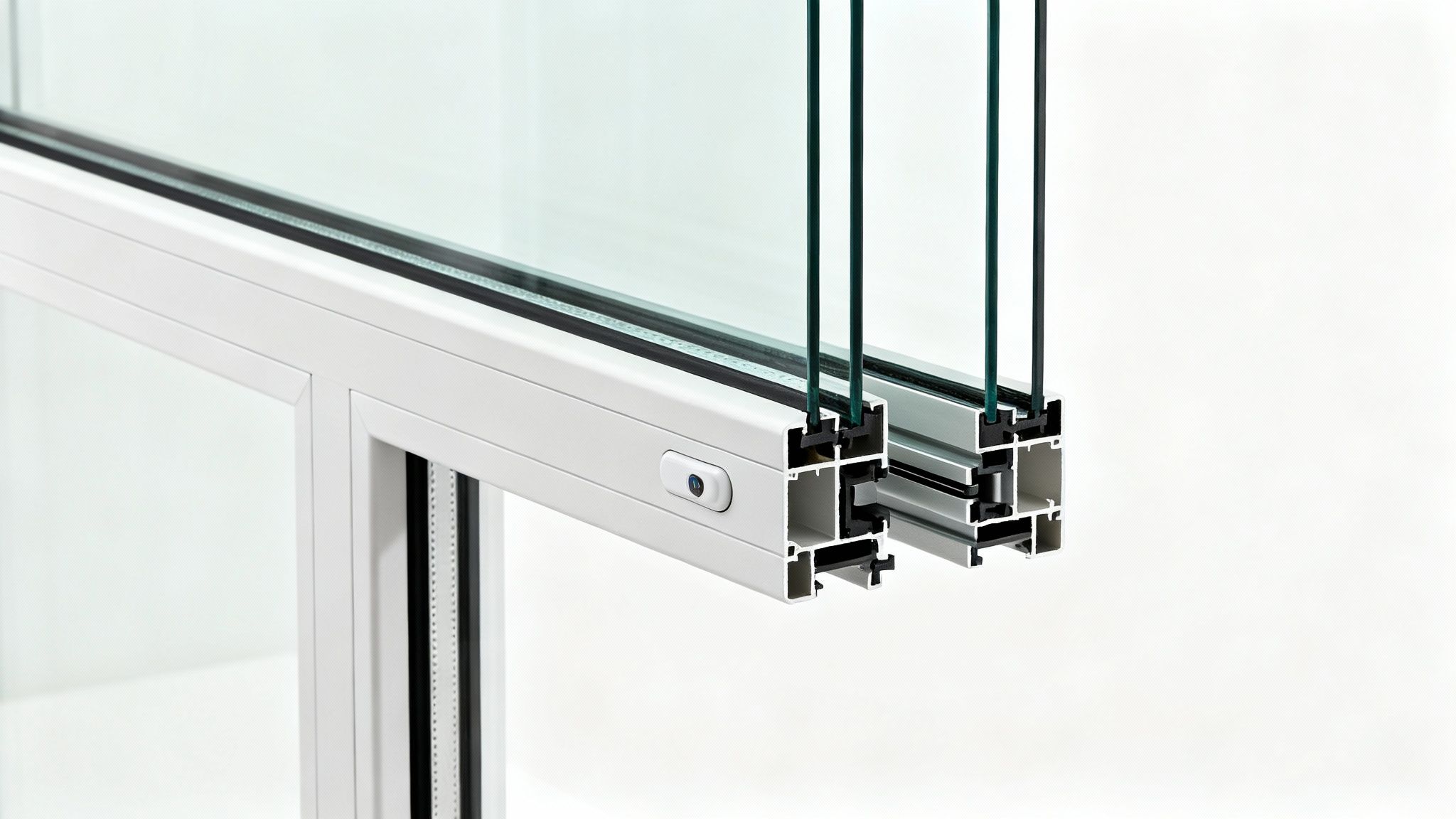 A professional installer carefully fitting a new window into a home