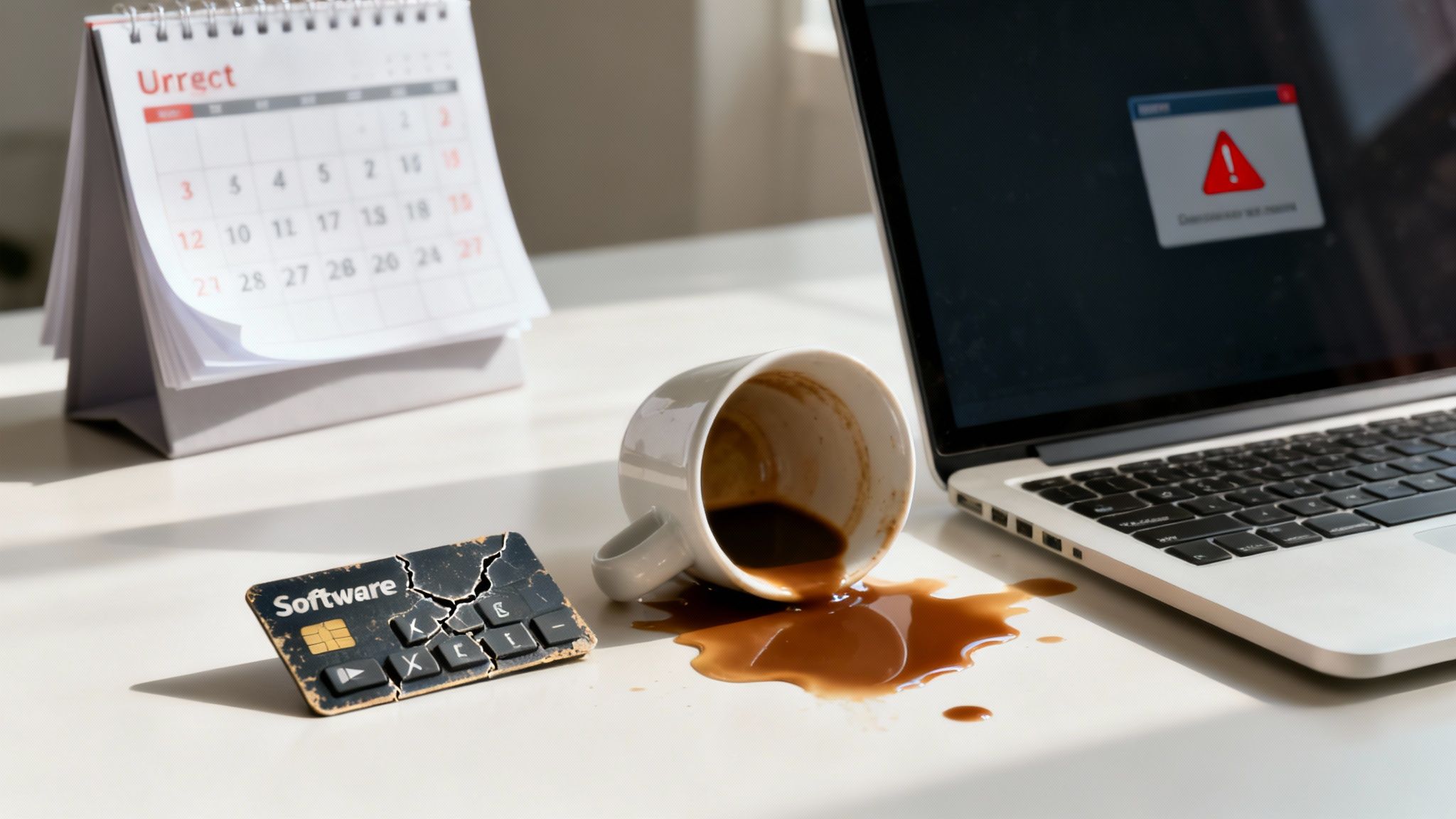 Warning sign illustrating the dangers of grey market keys