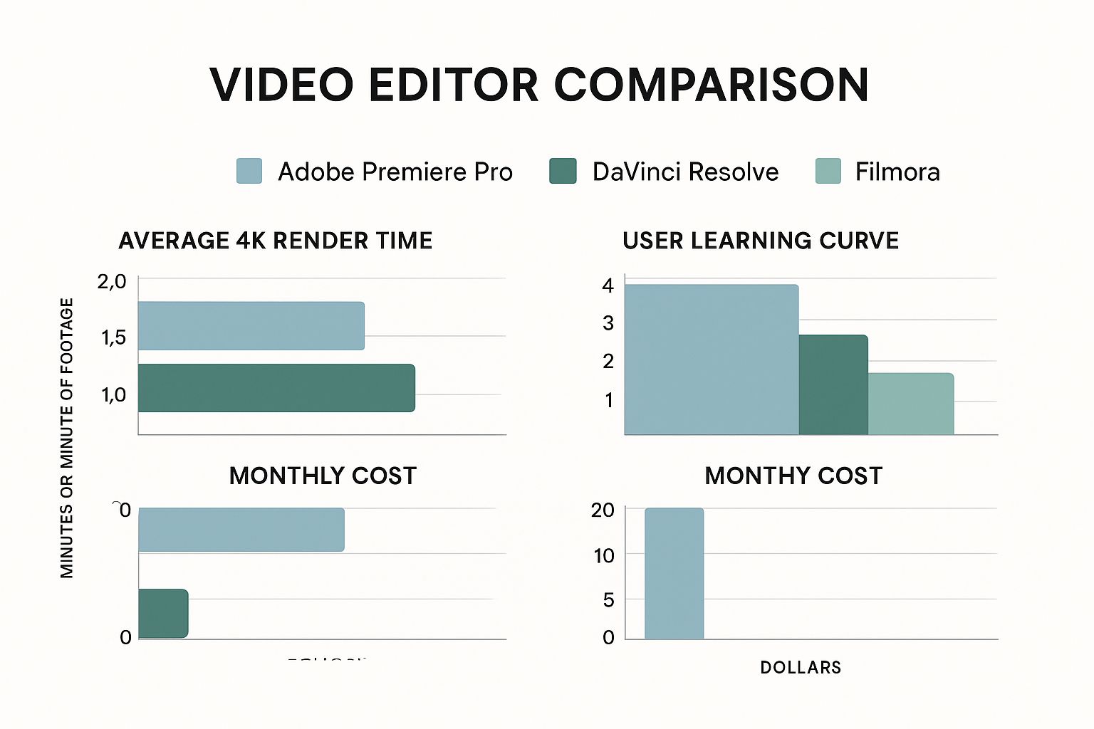 Infographic about best video editing software for windows