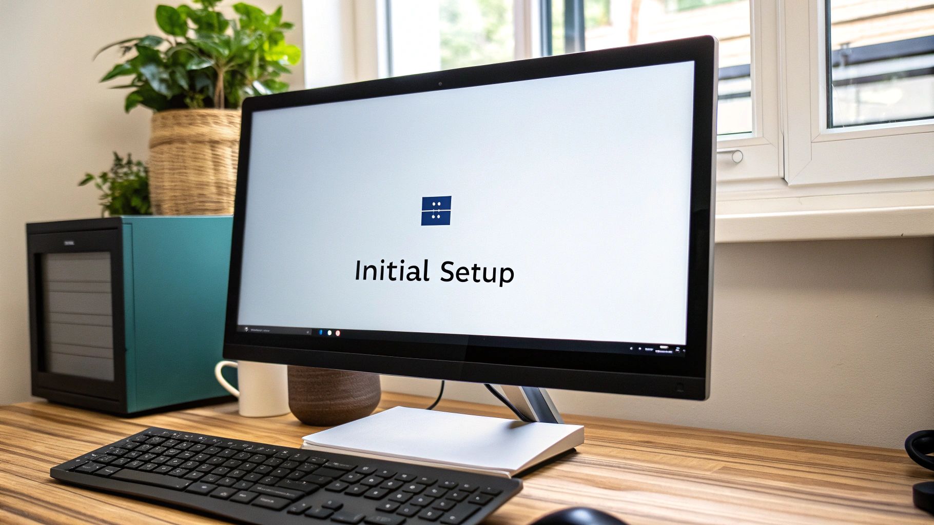 A person's hands on a laptop keyboard with the Windows 11 activation screen visible.