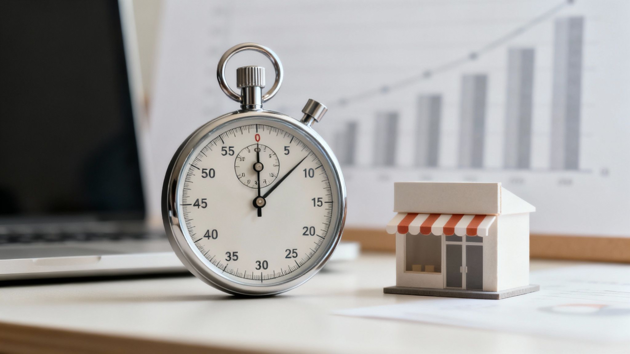 A rocket taking off, symbolizing the boost that a fast website gives to a business's success.