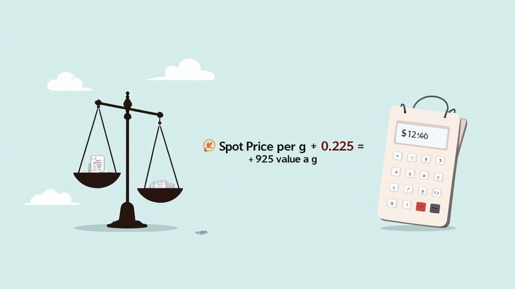 A close-up of a 925 sterling silver chain, highlighting its metallic texture and shine.