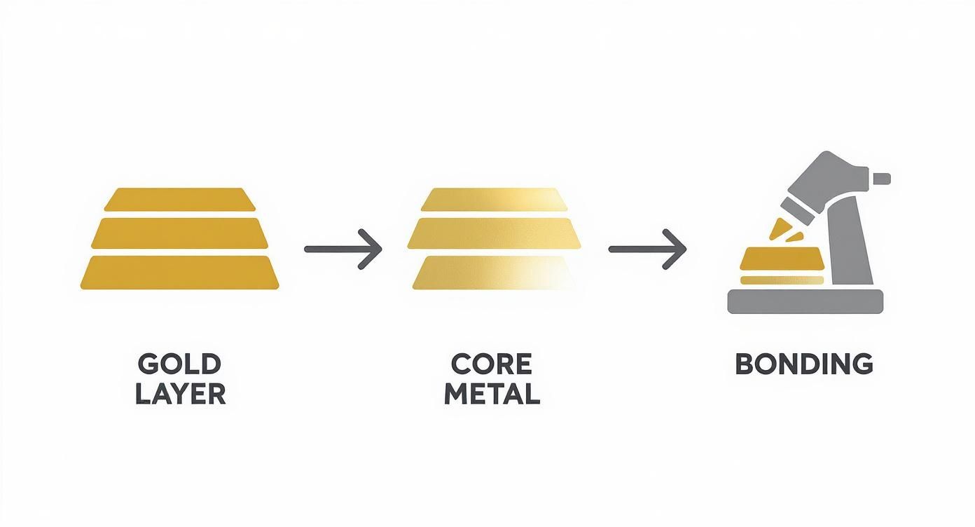 Infographic about what does gold filled mean