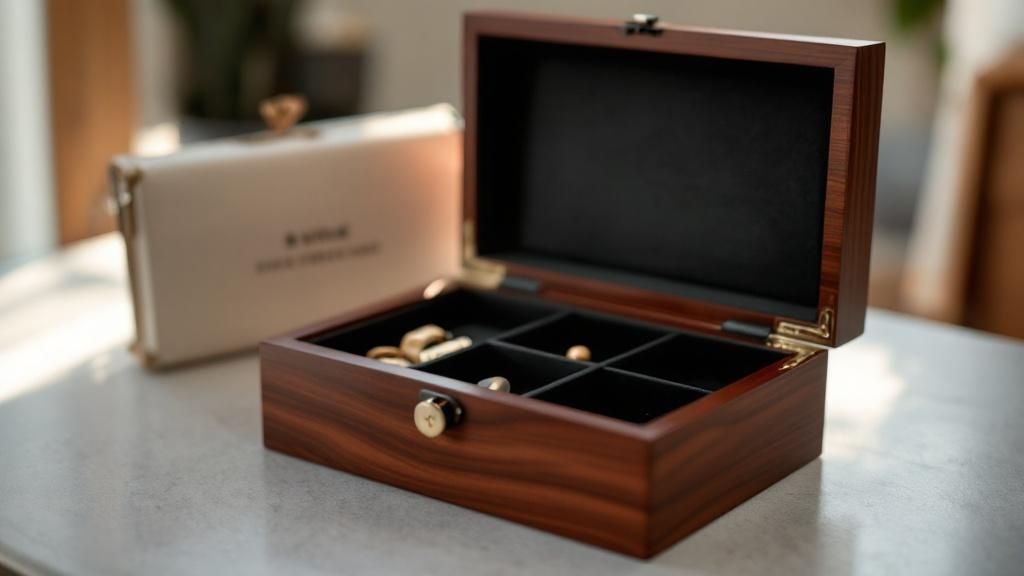 Magnetic Closure Wooden Jewelry Boxes