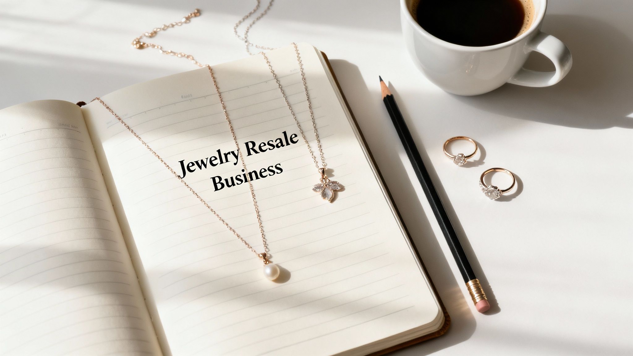 A curated collection of various jewelry pieces laid out neatly, ready for resale.