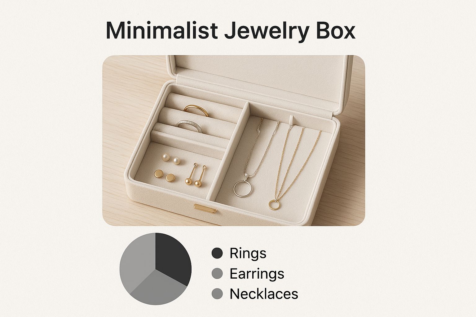 Infographic about jewelry storage and organization
