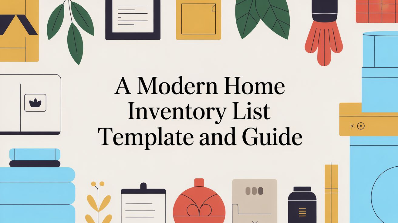 A Modern Home Inventory List Template and Guide