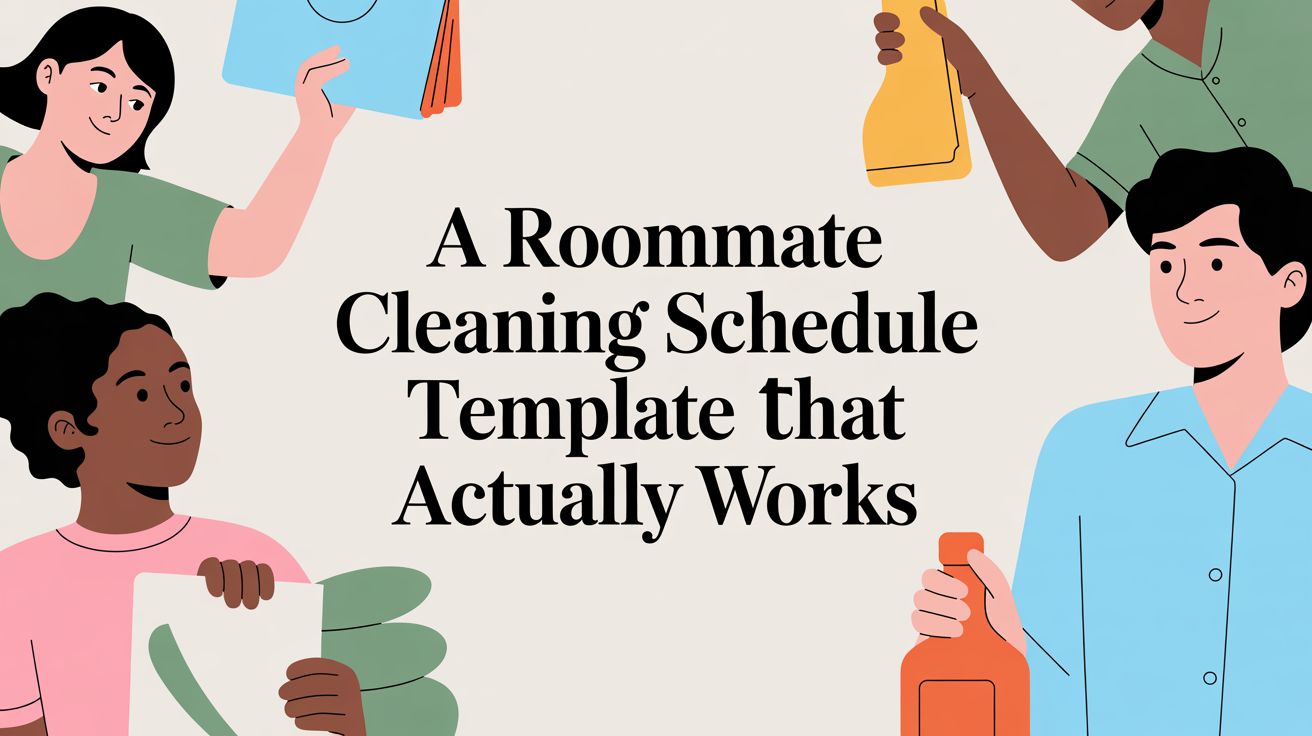 A Roommate Cleaning Schedule Template That Actually Works