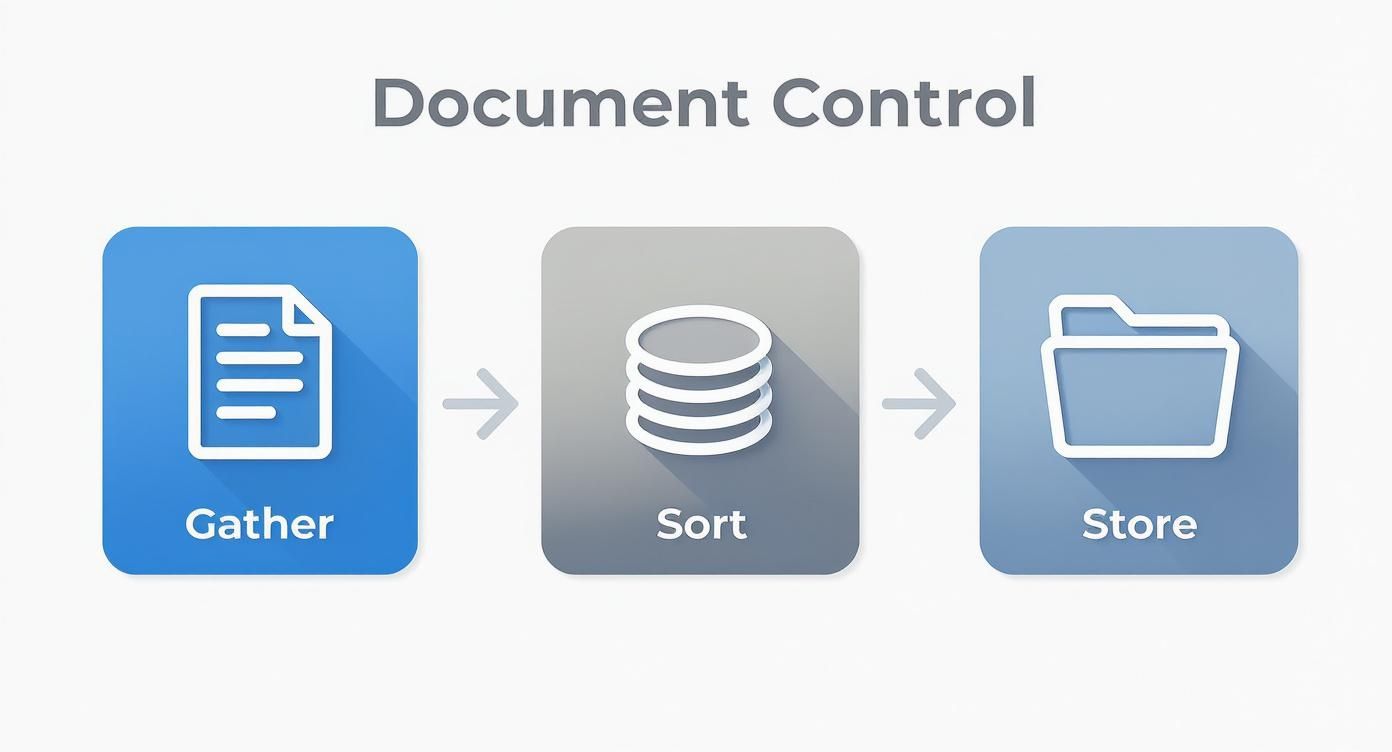 Infographic about how to organize important documents at home