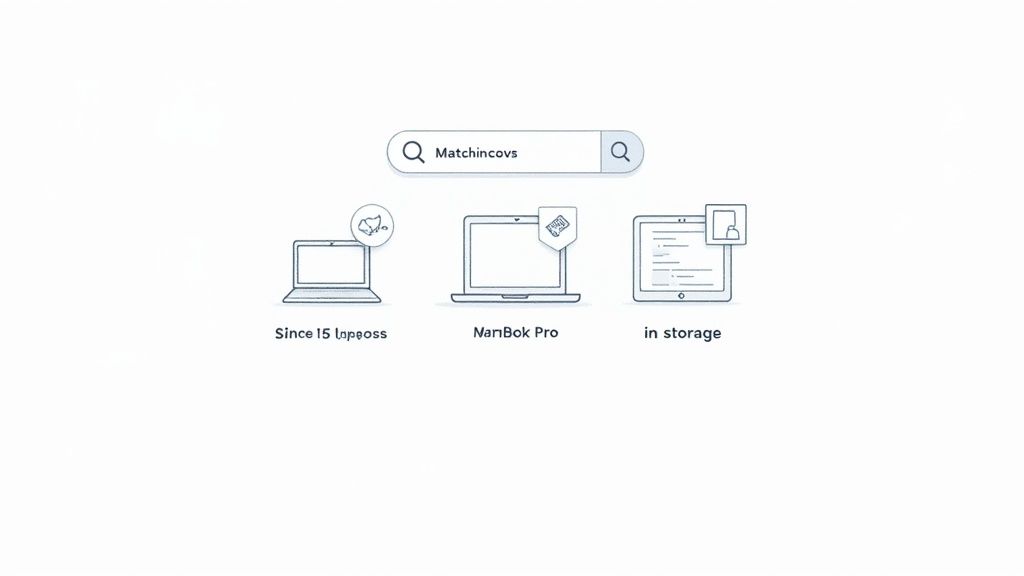 A person using a label maker to organize items in a clear storage bin, which represents the process of naming and tagging for simple inventory management.