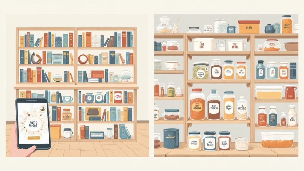 Organizing home inventory with barcode scans