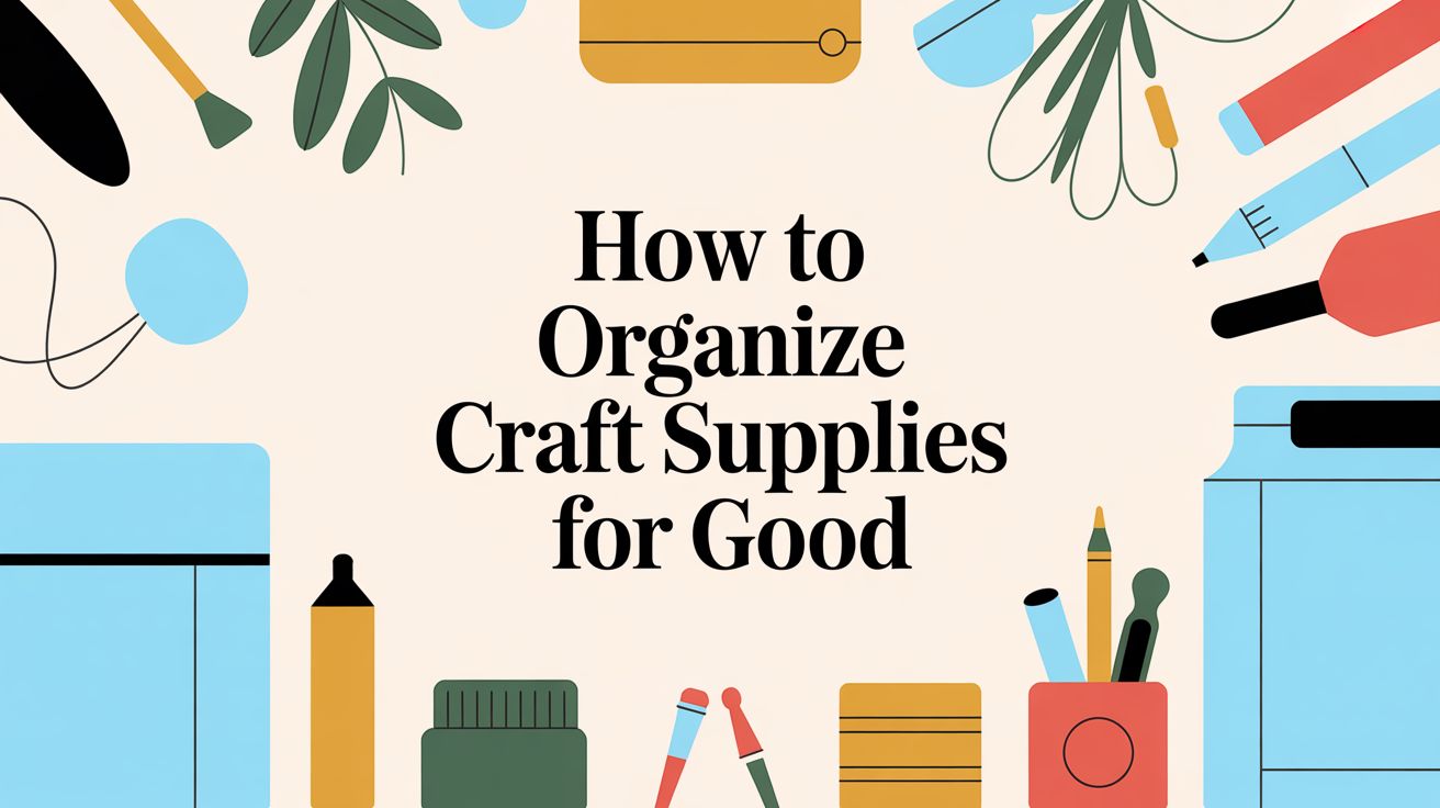 How to Organize Craft Supplies for Good