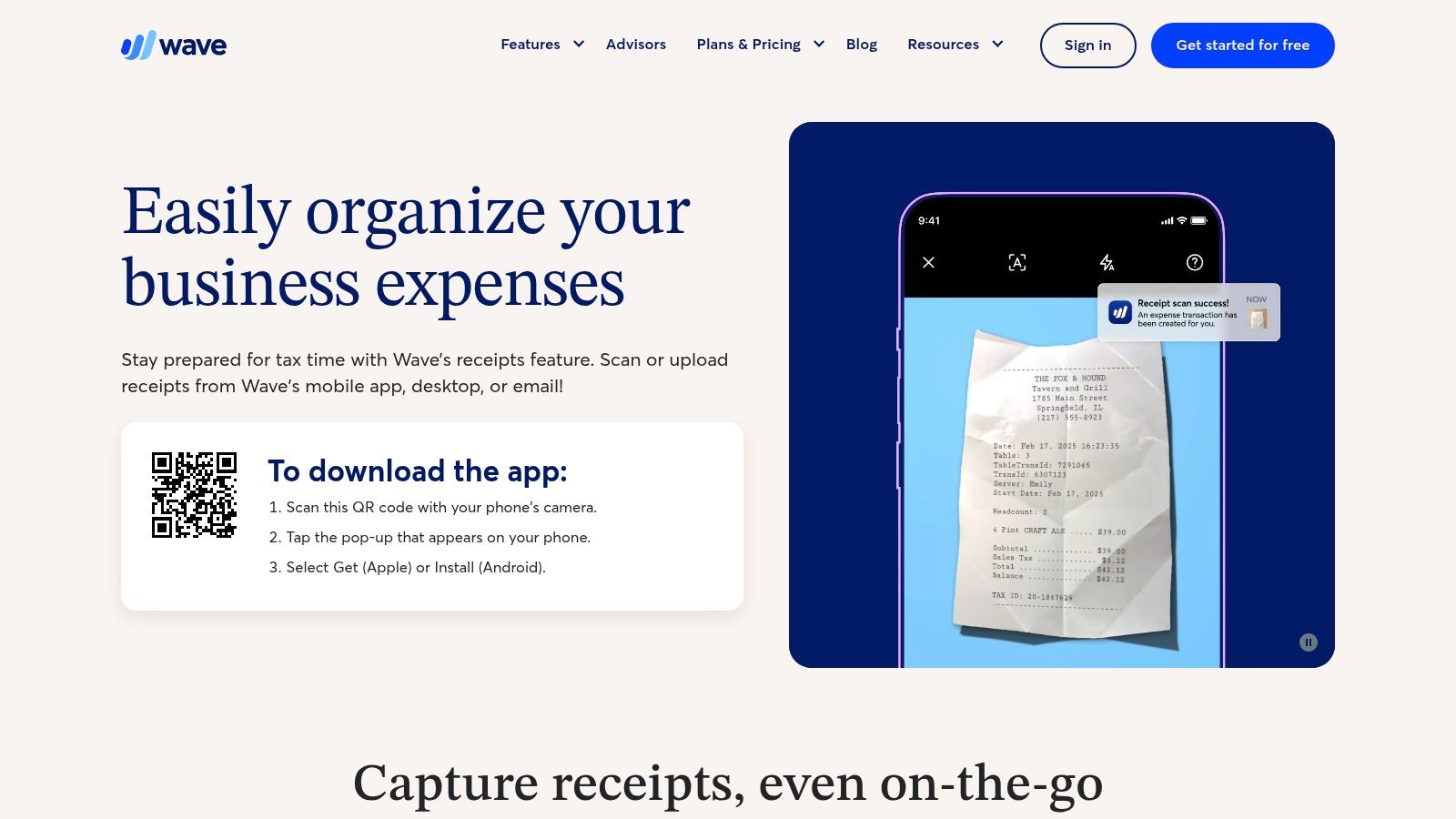Wave (Receipts feature)
