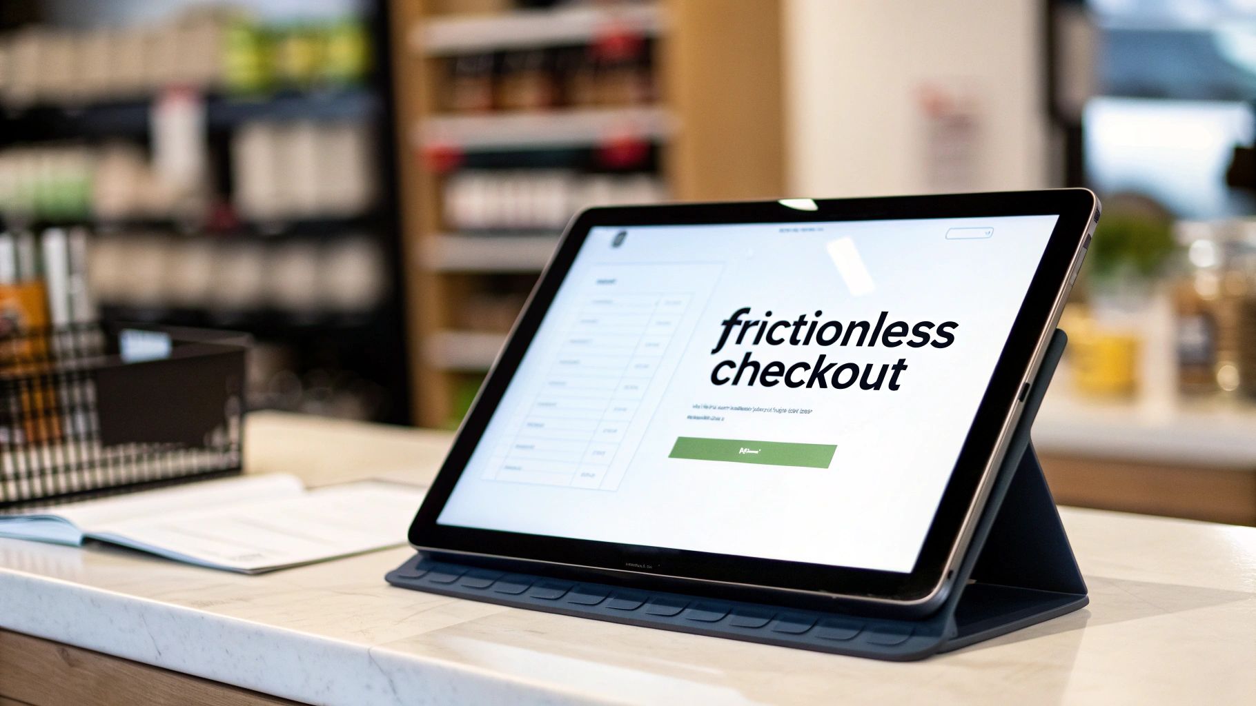 A customer completing a seamless checkout on a mobile phone.