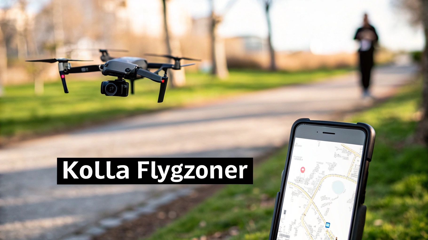 Skärmdump från LFV:s drönarkarta