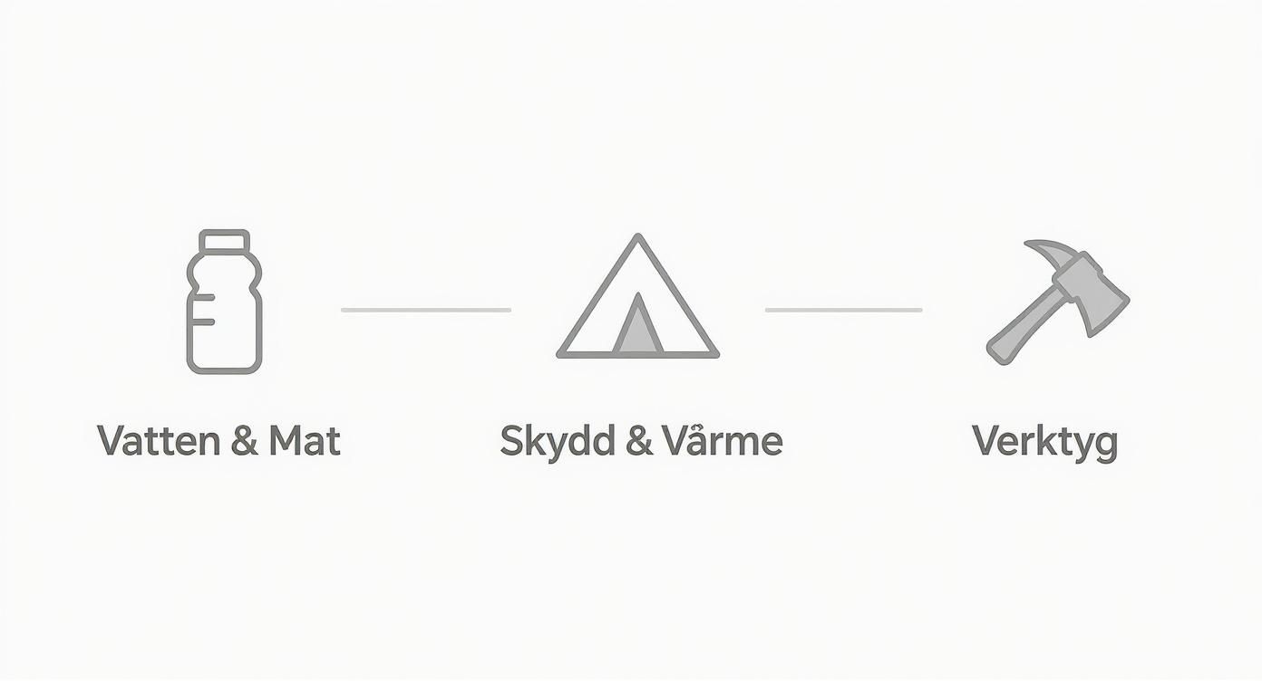 Infographic about överlevnadsutrustning