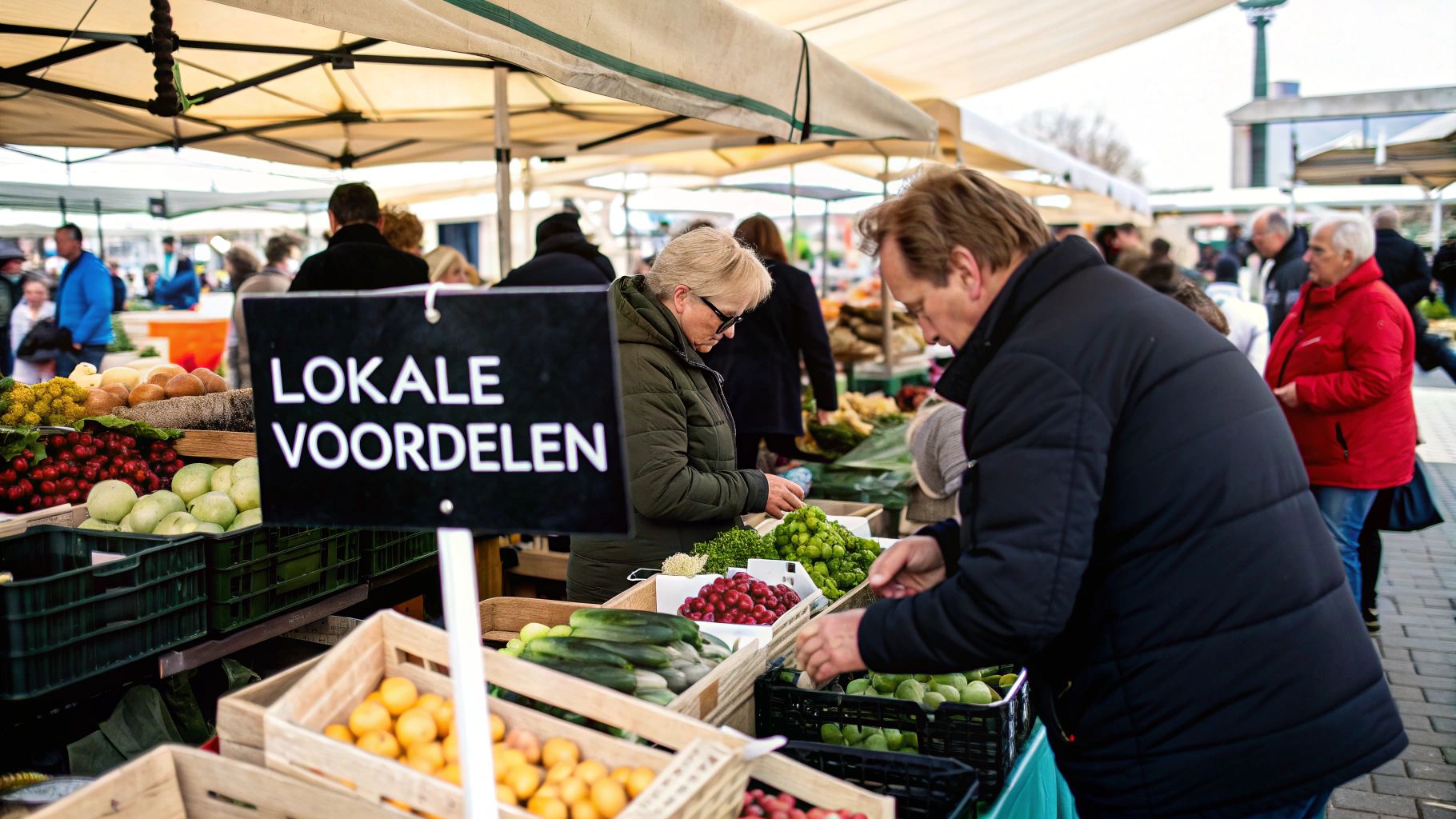 Een persoon die door een lokaal krantje bladert om bedrijven te vinden