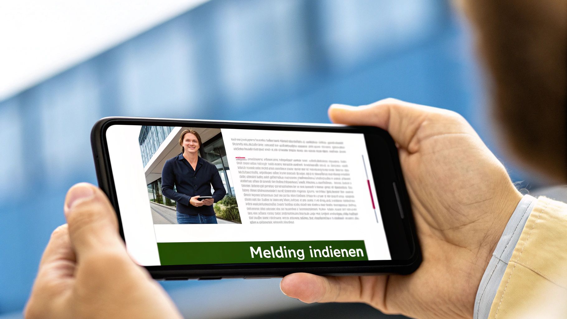 Een afbeelding van een telefoon met de MijnKPN app open