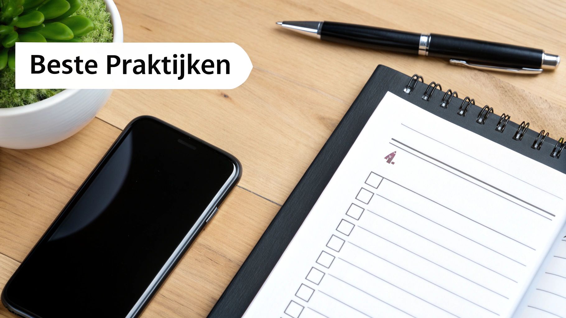 Een persoon die een actieplan opstelt op een tablet, als symbool voor een persoonlijk telefoon-beveiligingsplan.