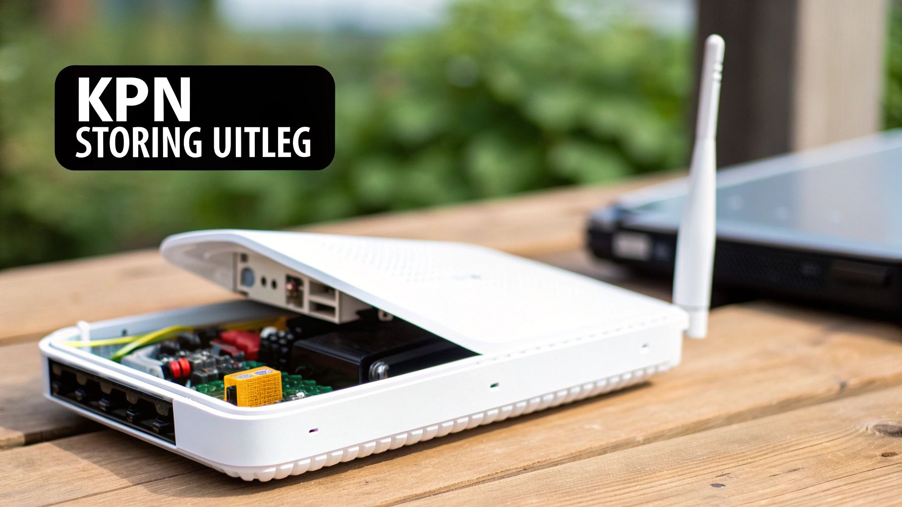 Een afbeelding van een persoon die gefrustreerd voor een computer zit met een foutmelding op het scherm
