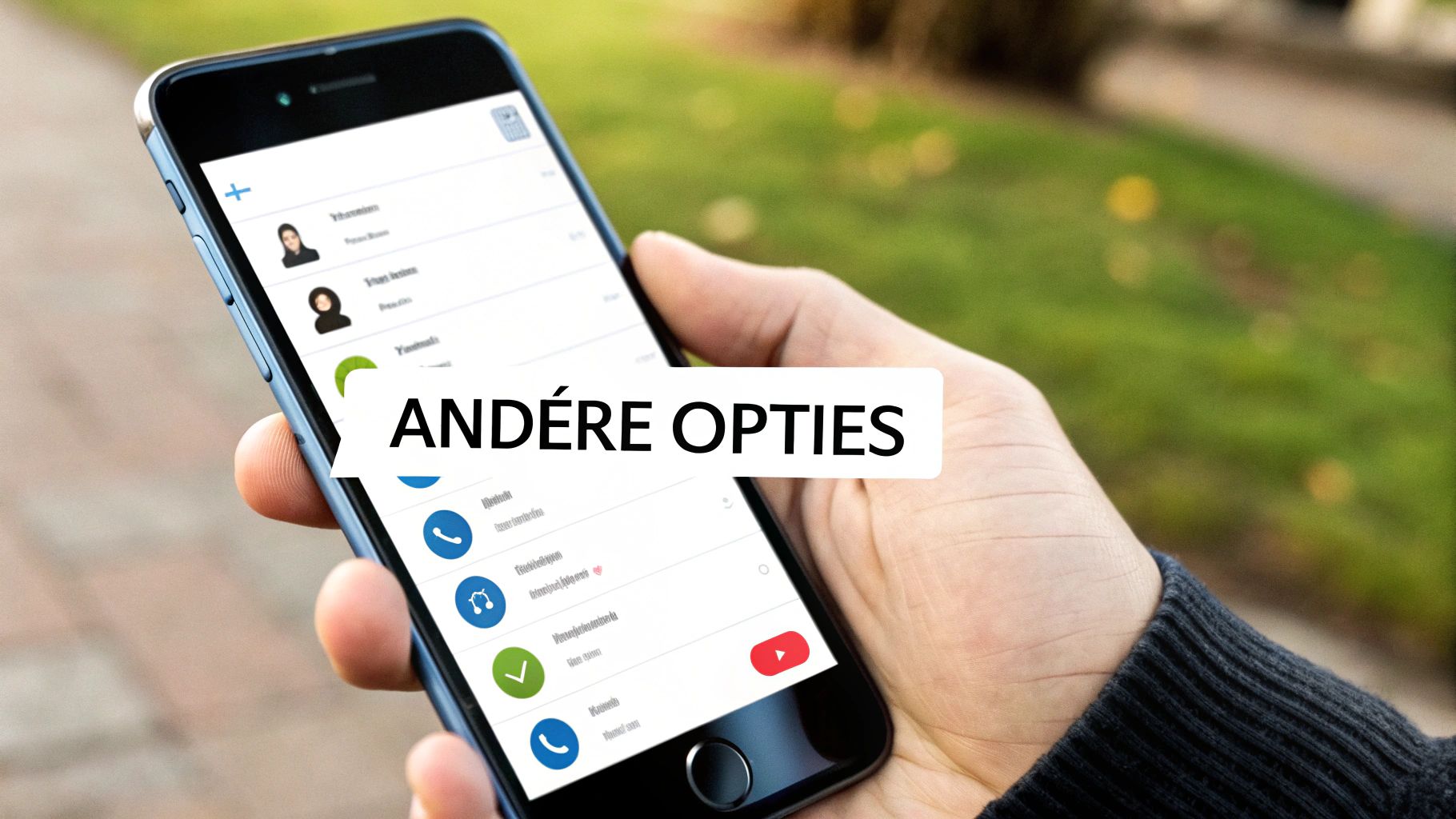Een vergrootglas gericht op een smartphone-scherm, symboliseert een diepere zoektocht naar informatie.