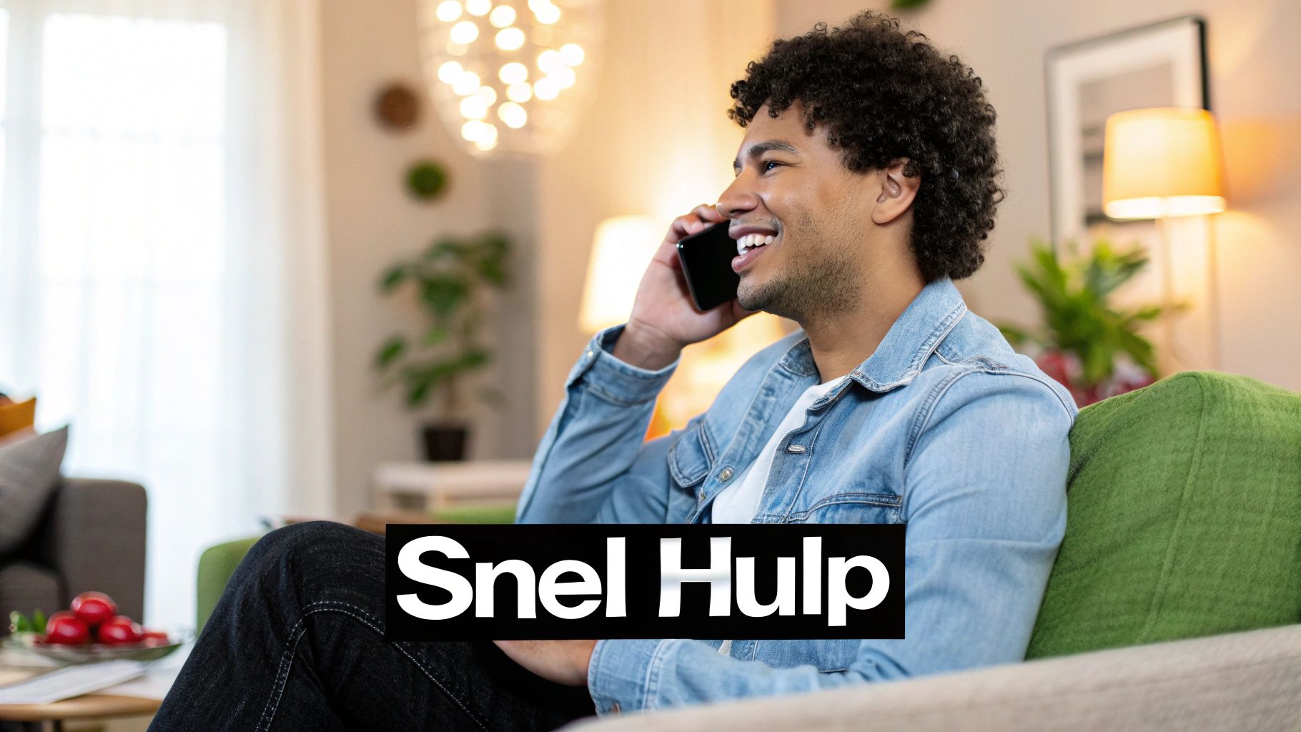 Vrouw belt klantenservice