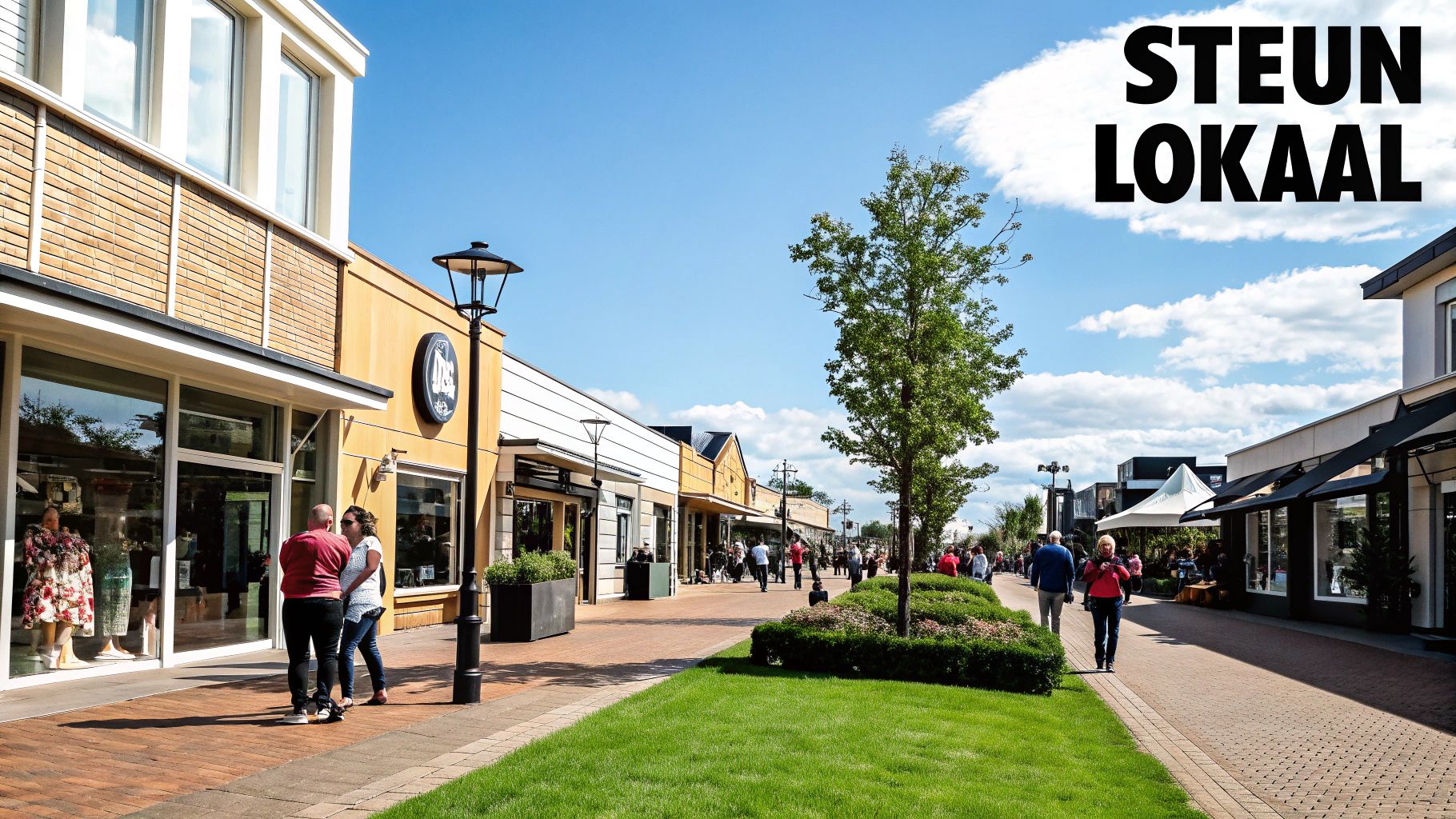 Een vriendelijke lokale ondernemer die in zijn winkel staat